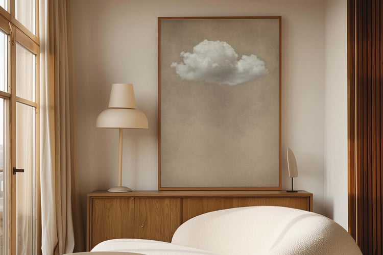Beige cloud wall art print by Aureous 