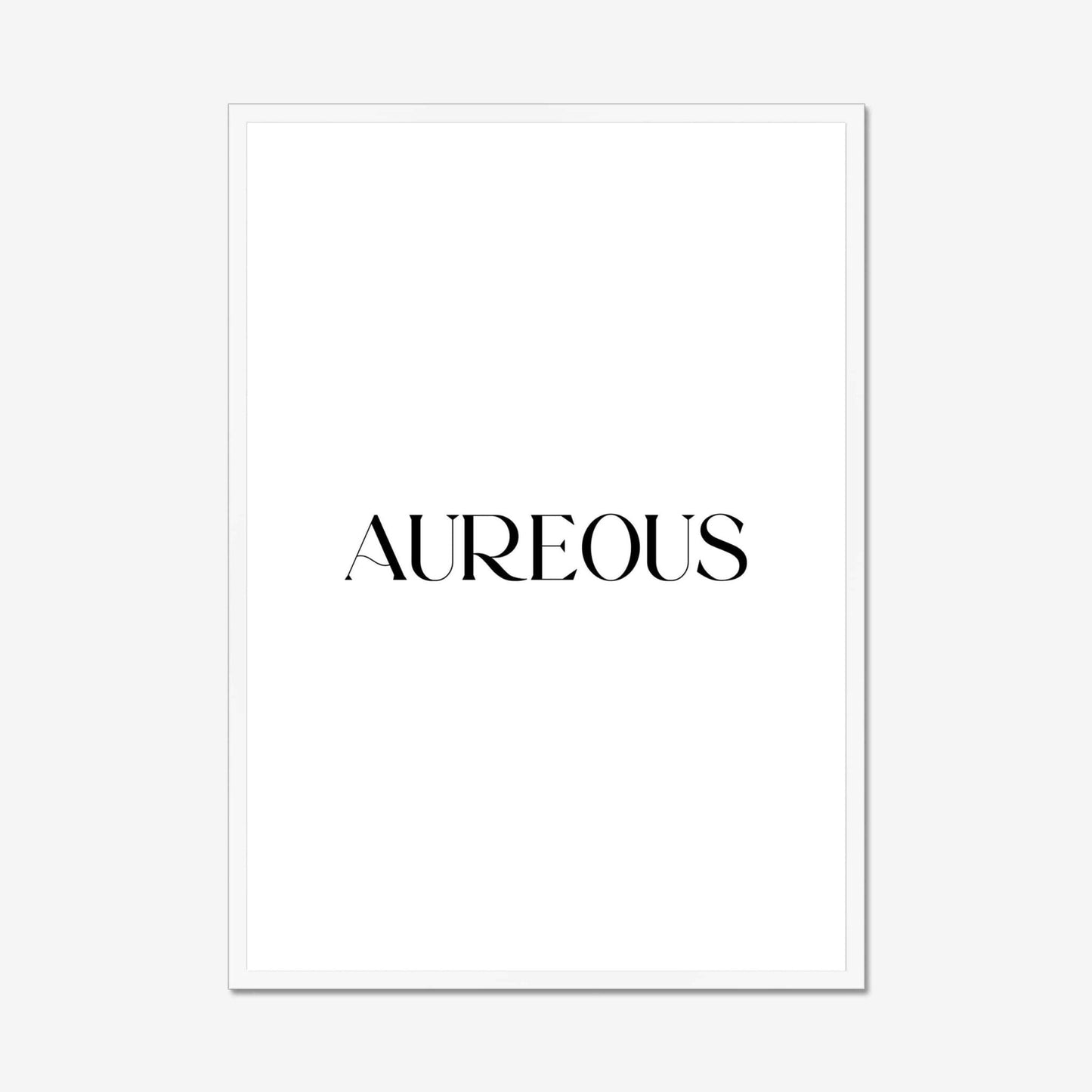 A1 White Wooden Frame - AureousHome