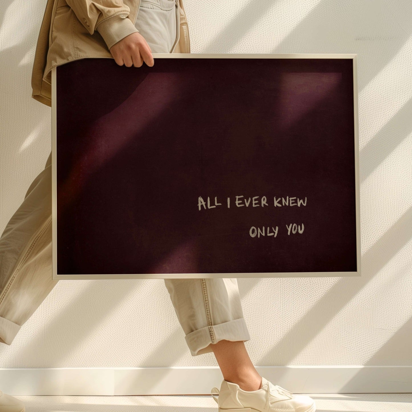 All I Ever Knew, Only You - Horizontal / Burgundy - AureousHome