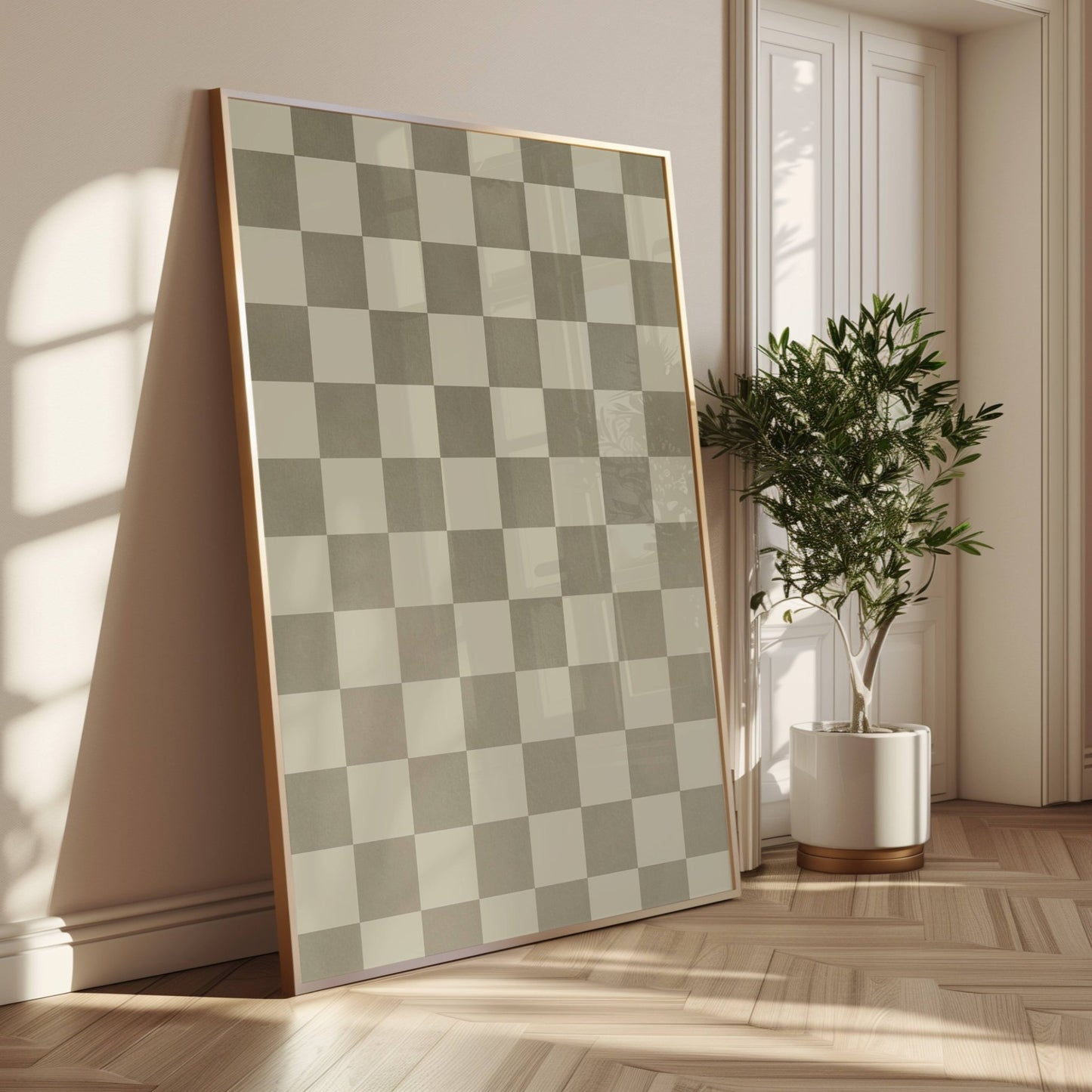 Checkerboard - Sage Green - AureousHome