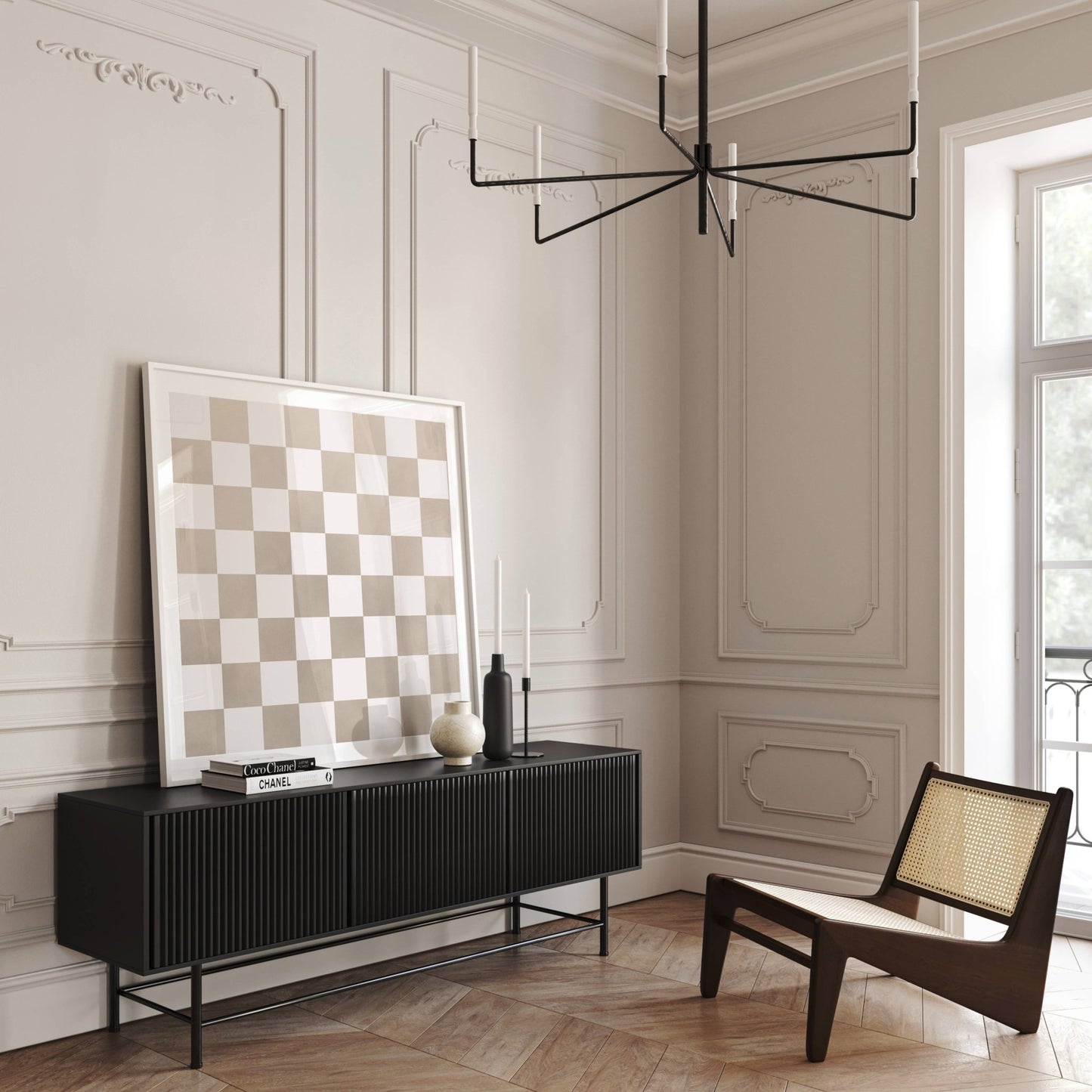 Checkerboard - Square / Neutral - AureousHome