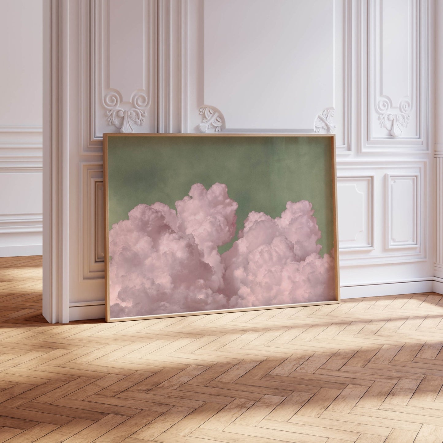 Dream on Cloud - Lime Pink / Horizontal - AureousHome