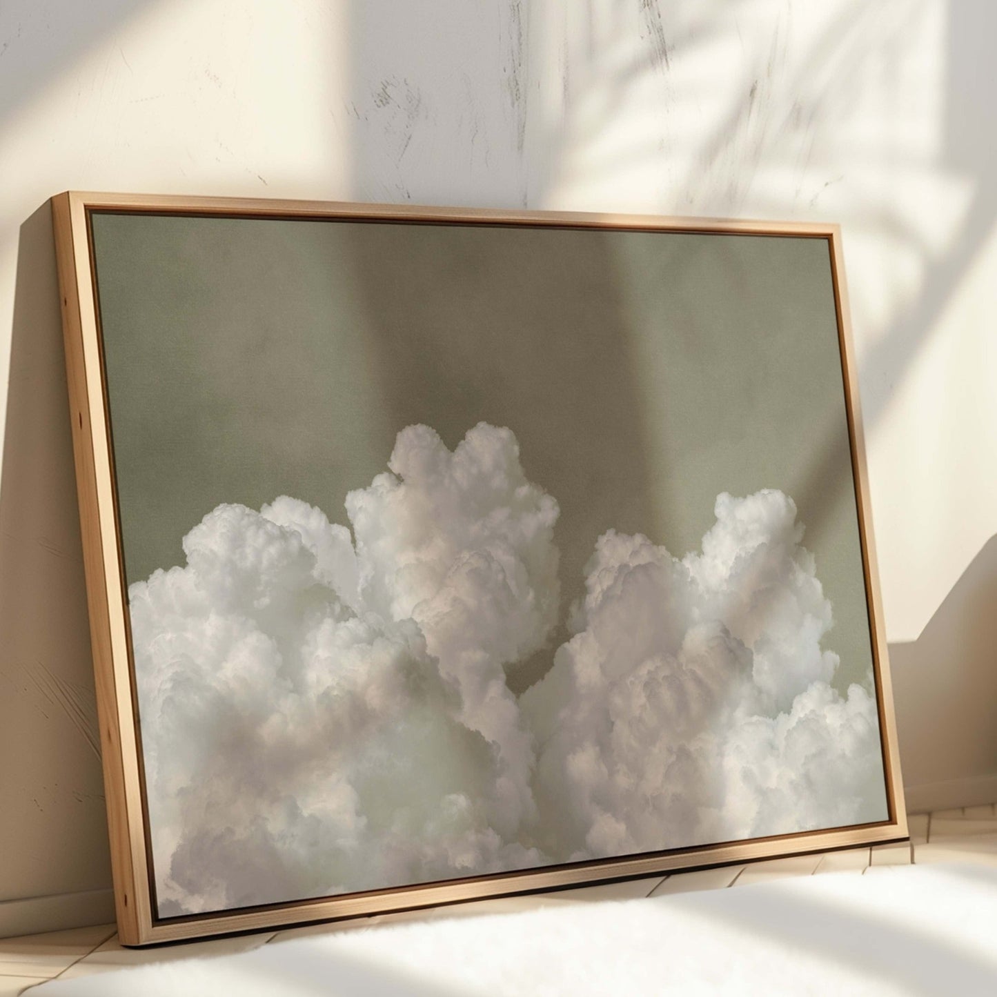 Dream On Framed Canvas - Olive - AureousHome