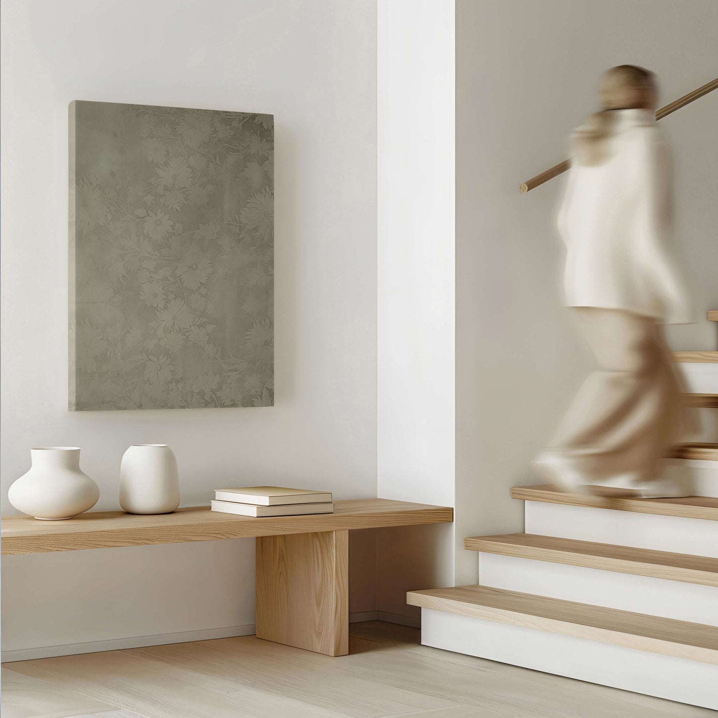 Faded Framed Canvas - Olive - AureousHome