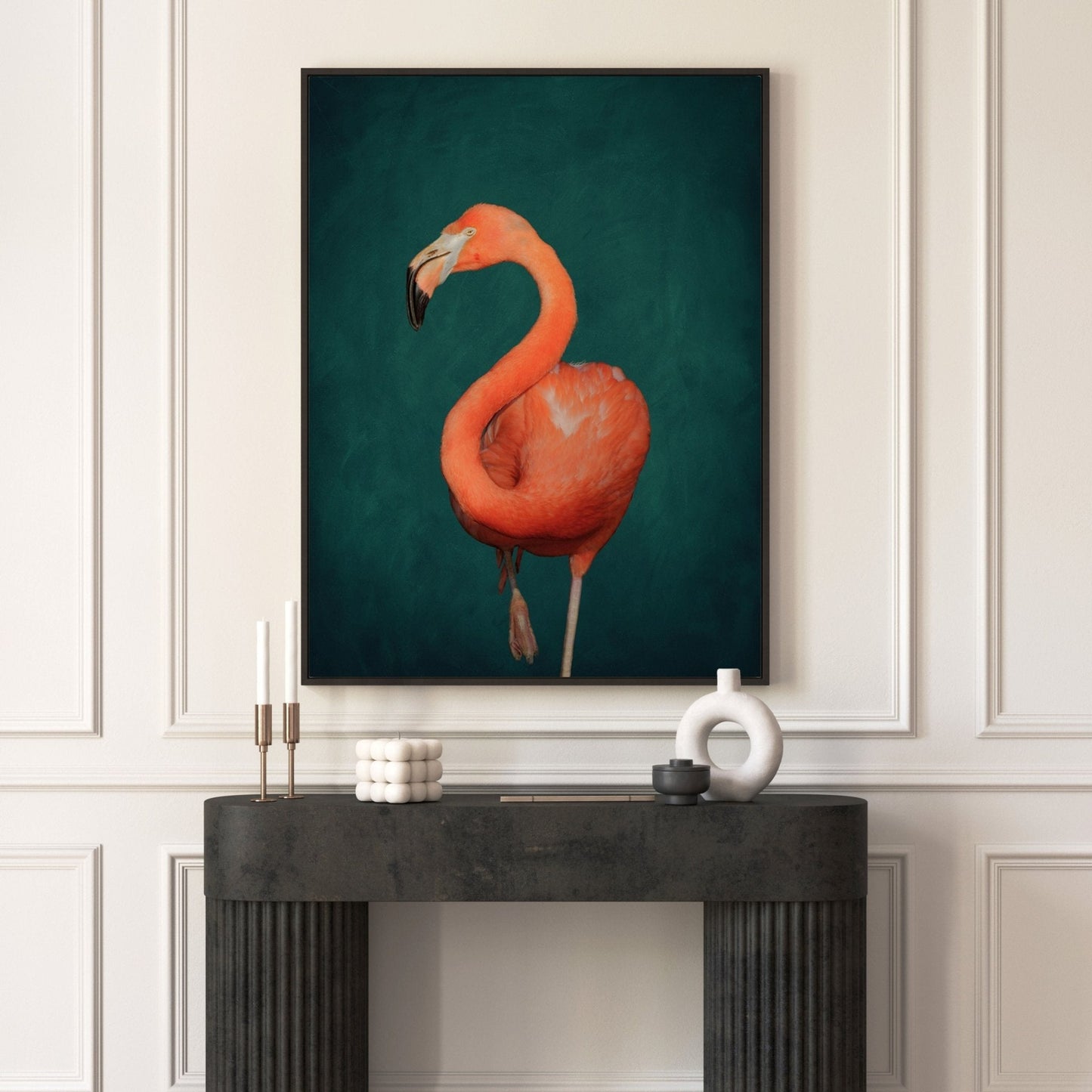 Flamingo Framed Canvas - AureousHome