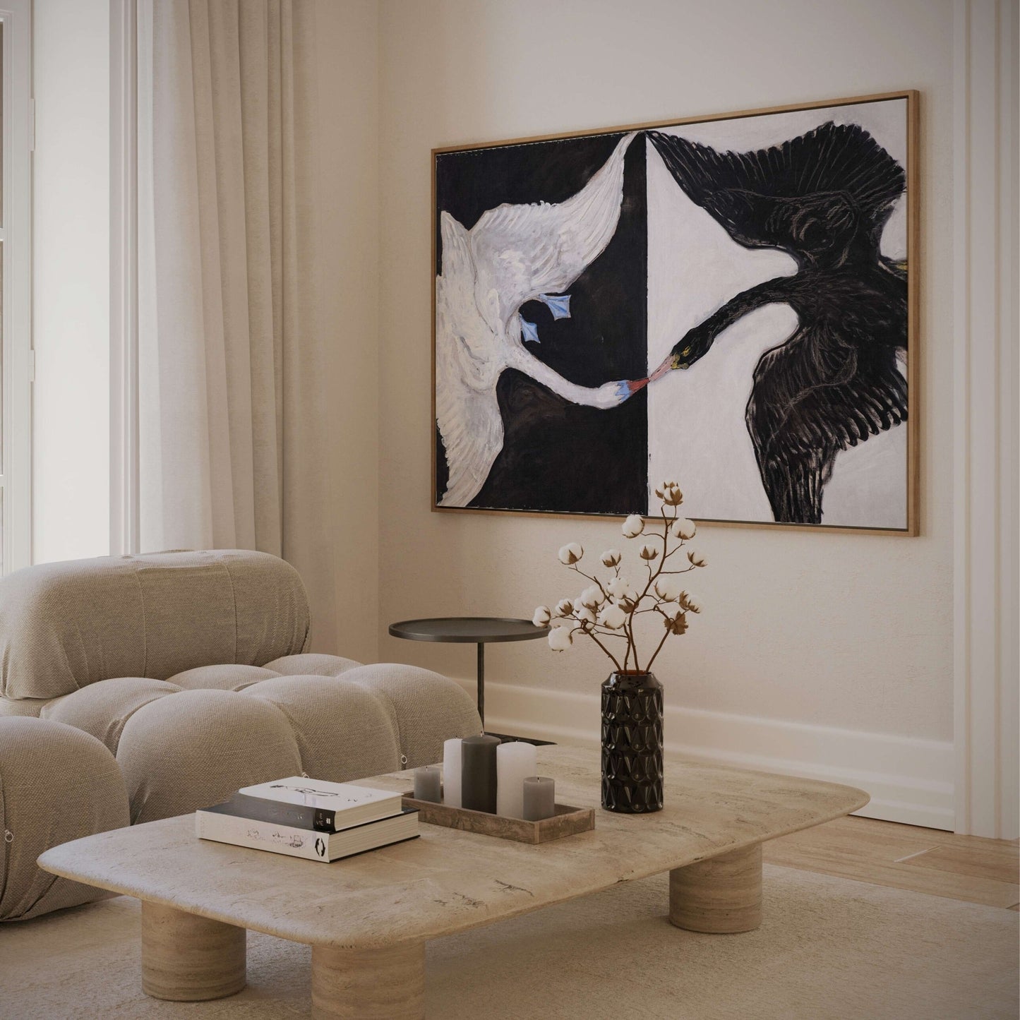 Hilma AF Klint The Swan Framed Canvas - AureousHome