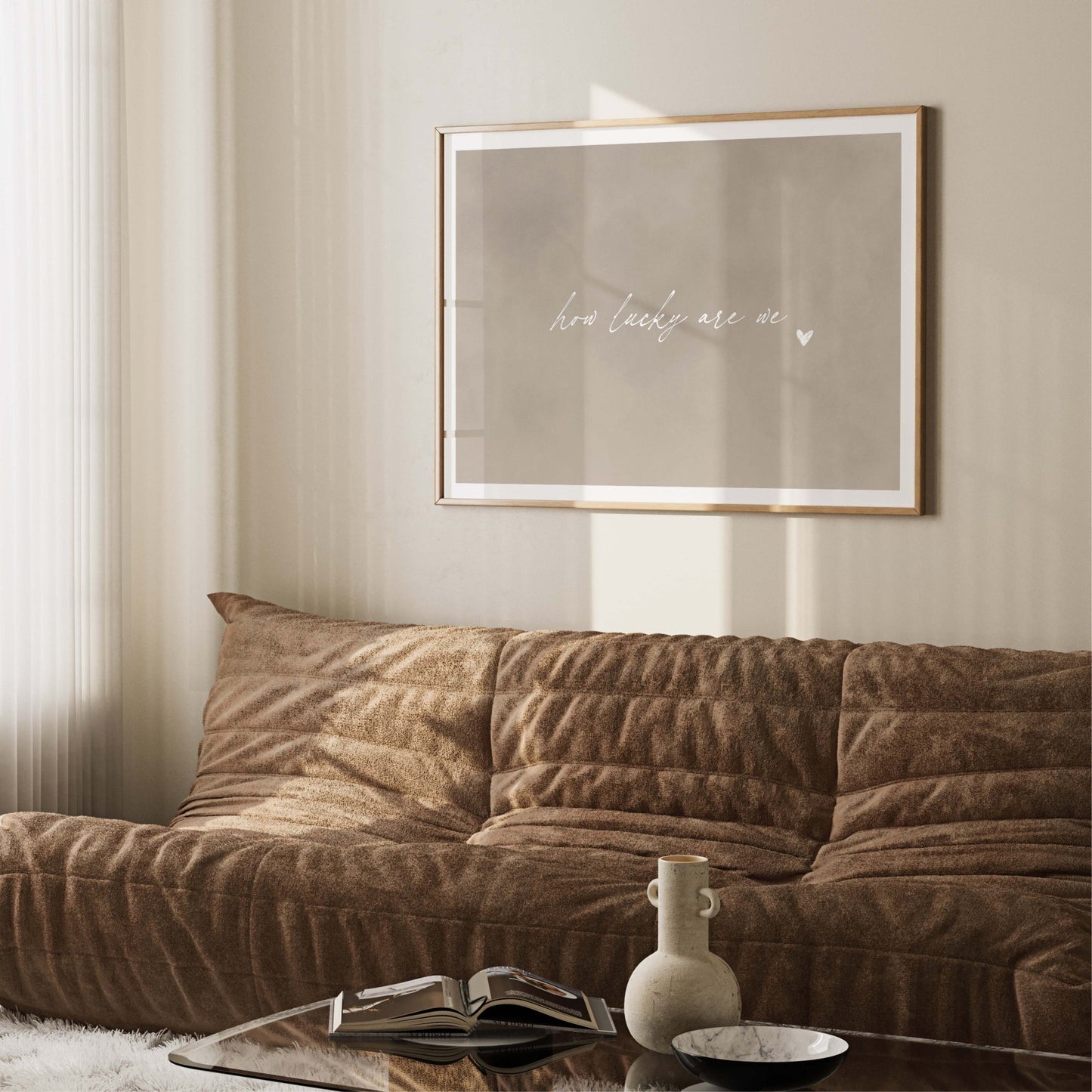 How Lucky Are We - Horizontal / Neutral - AureousHome