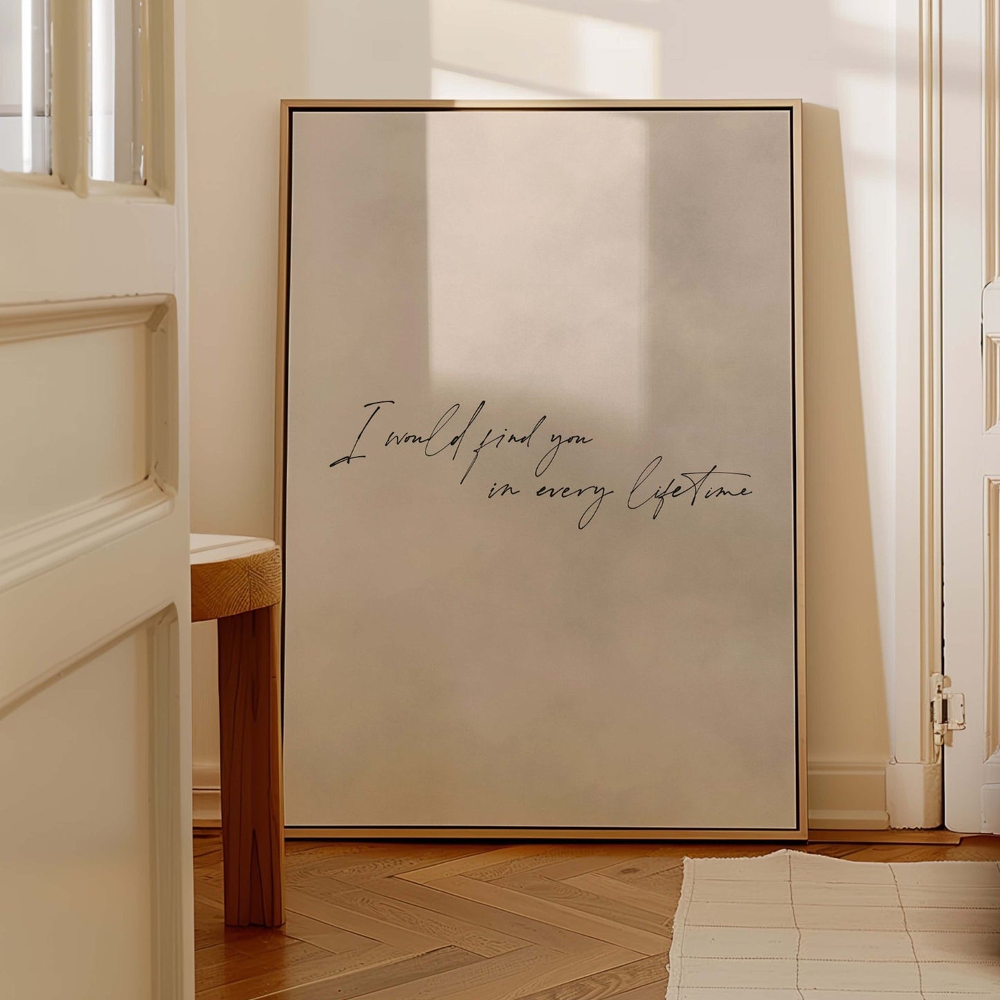 I Would Find You in Every Lifetime Framed Canvas - Neutral - AureousHome