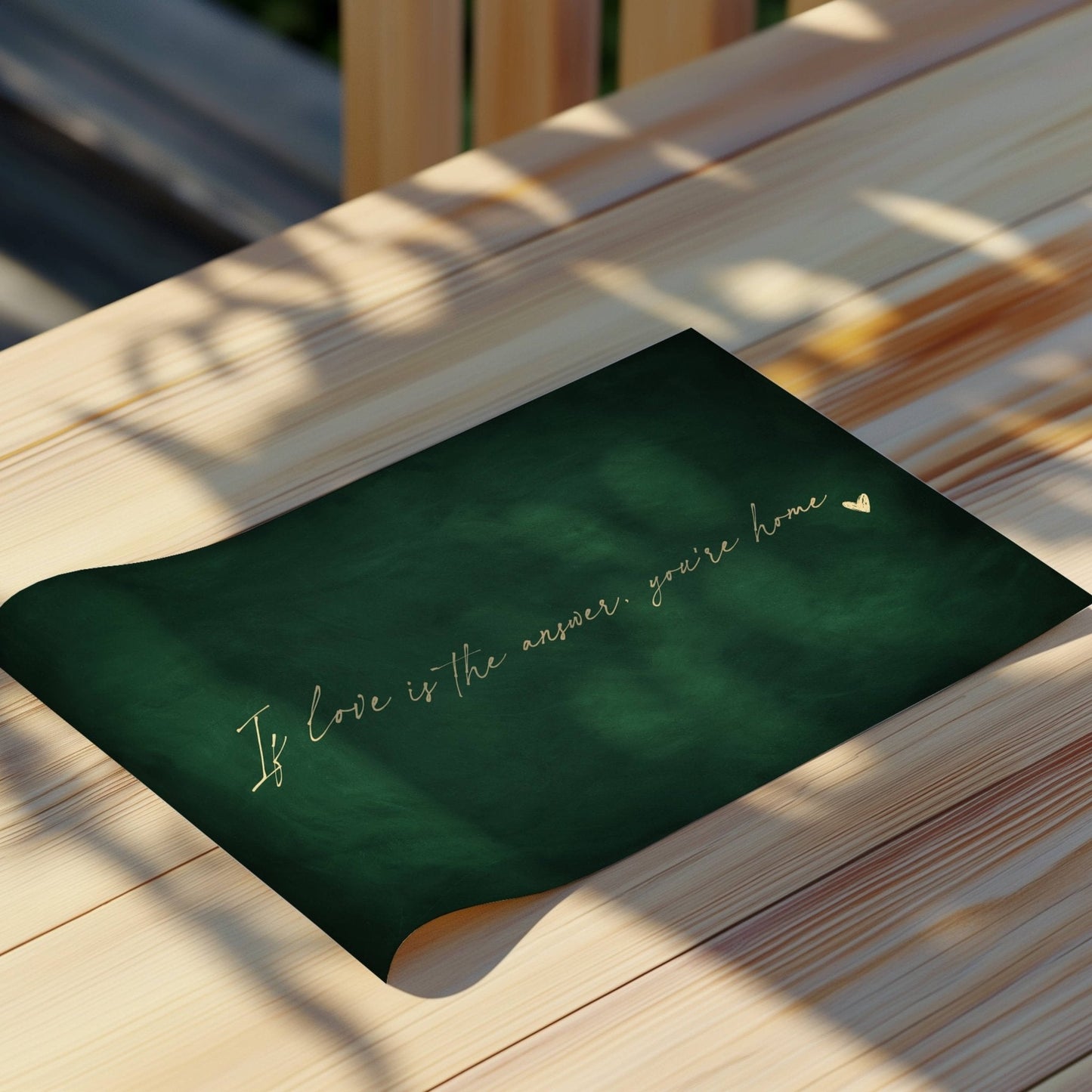 If Love is the Answer, You're Home - Horizontal / Emerald