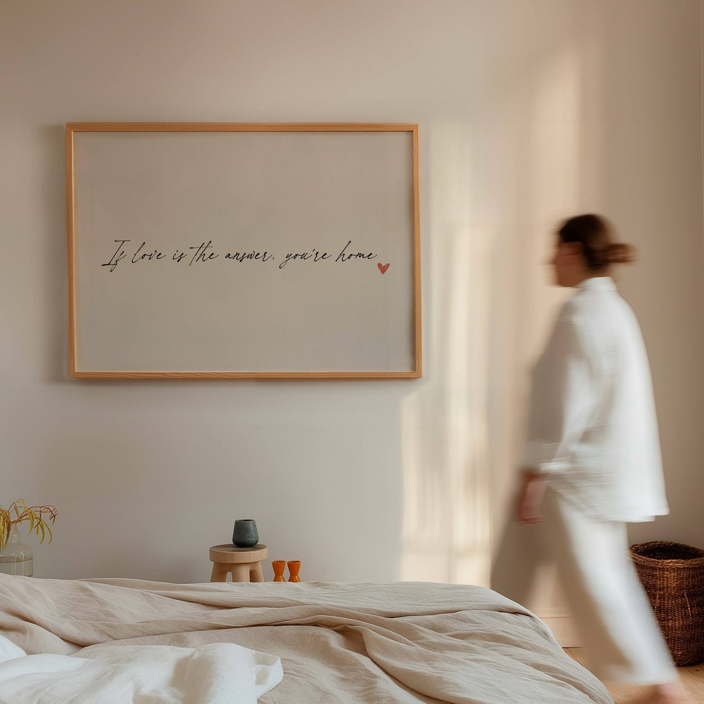 If Love is the Answer, You're Home - Horizontal / Grey