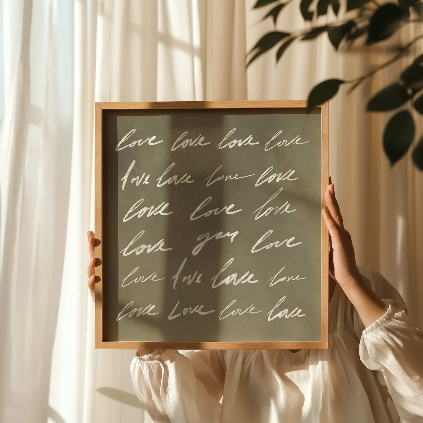 Love You - Square / Olive
