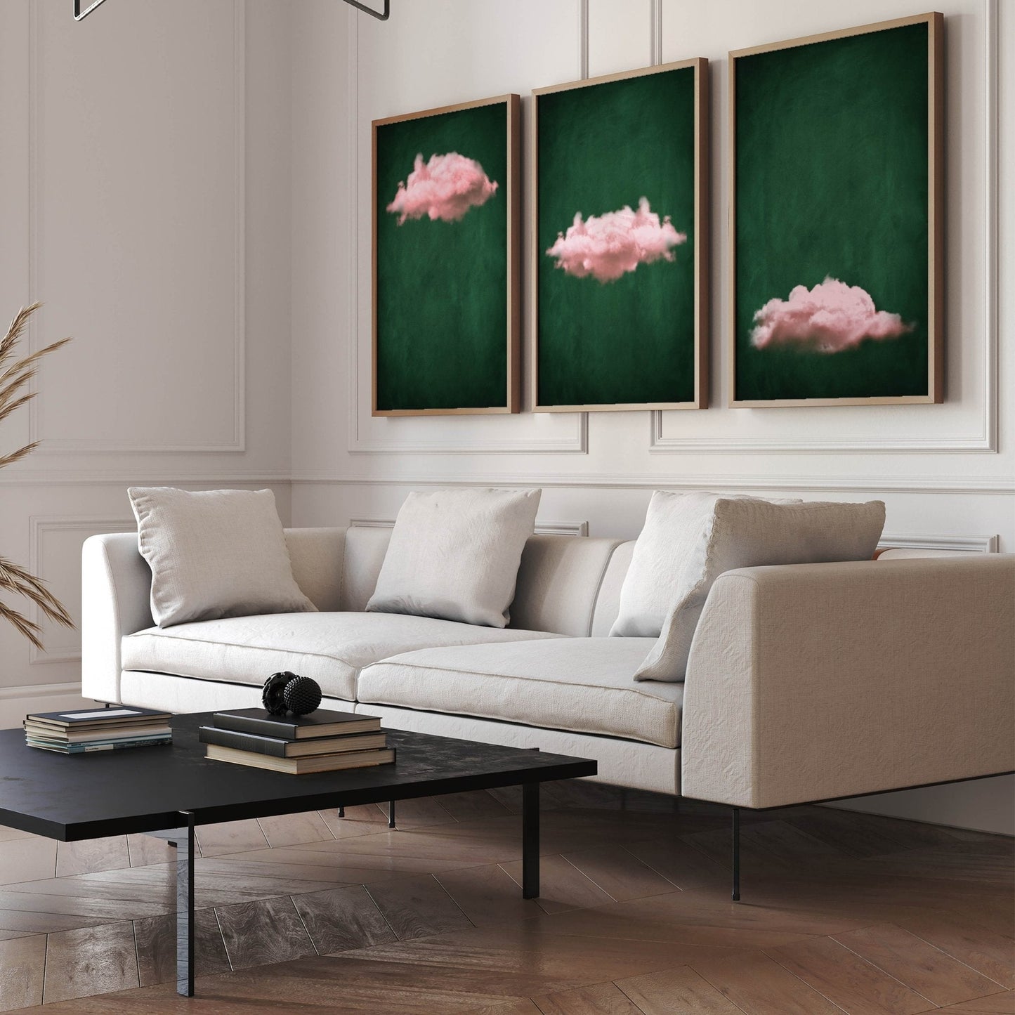Nuage Trio - Emerald / Pink