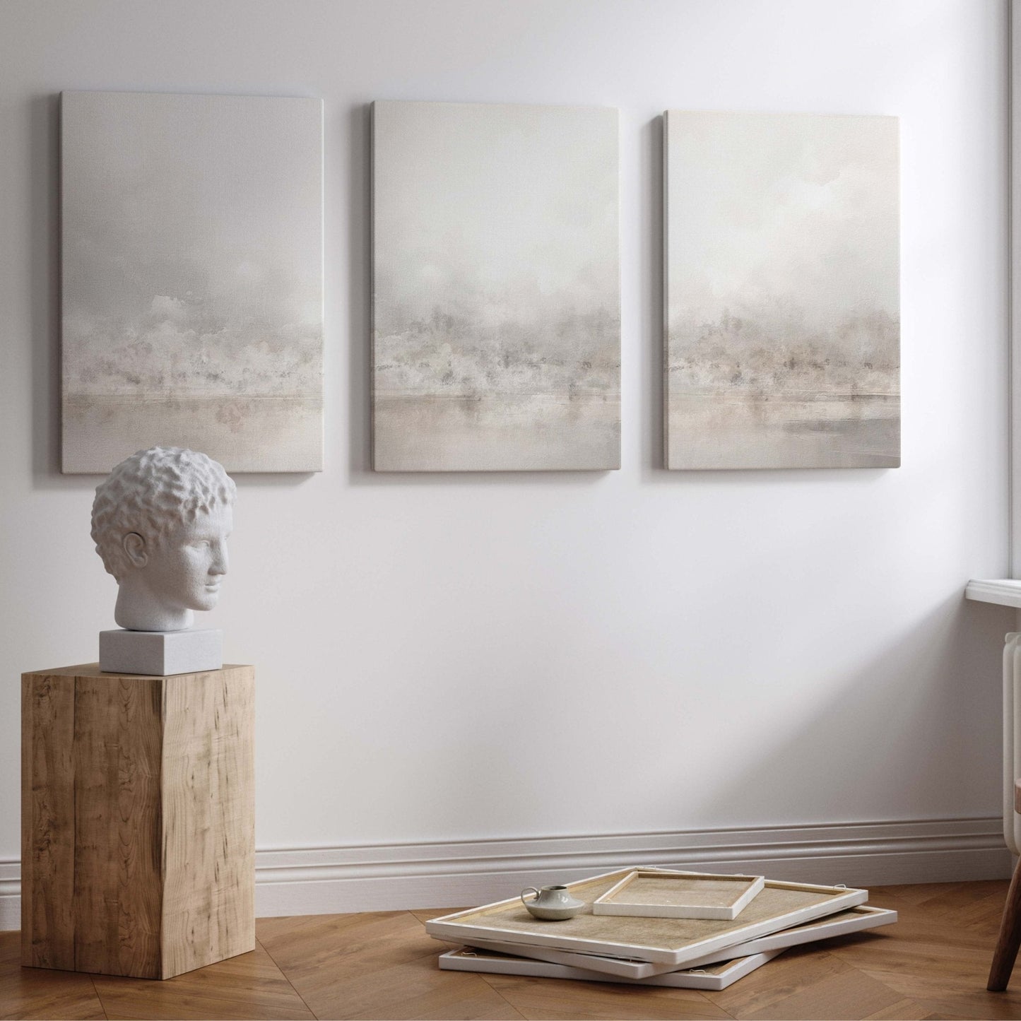 Paradis Framed Canvas Trio - AureousHome