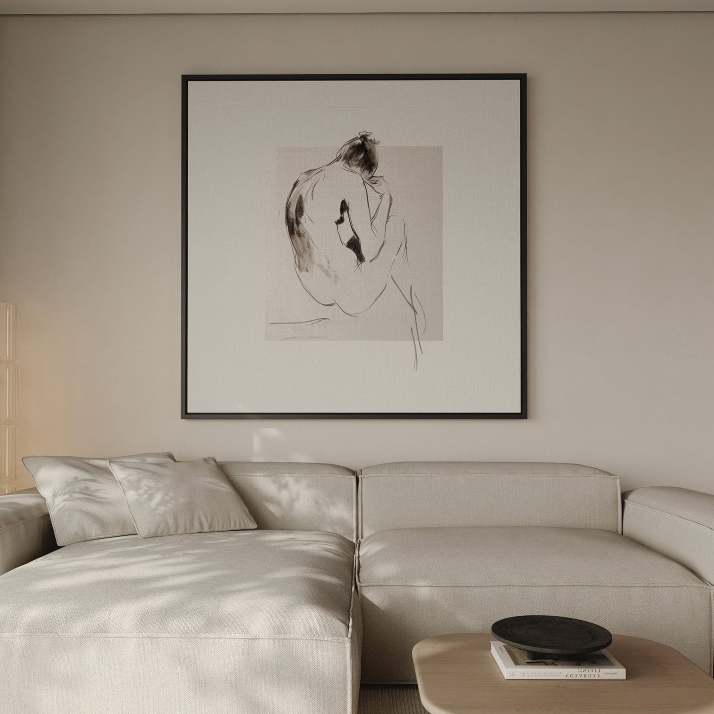 Solitude Square Framed Canvas - AureousHome