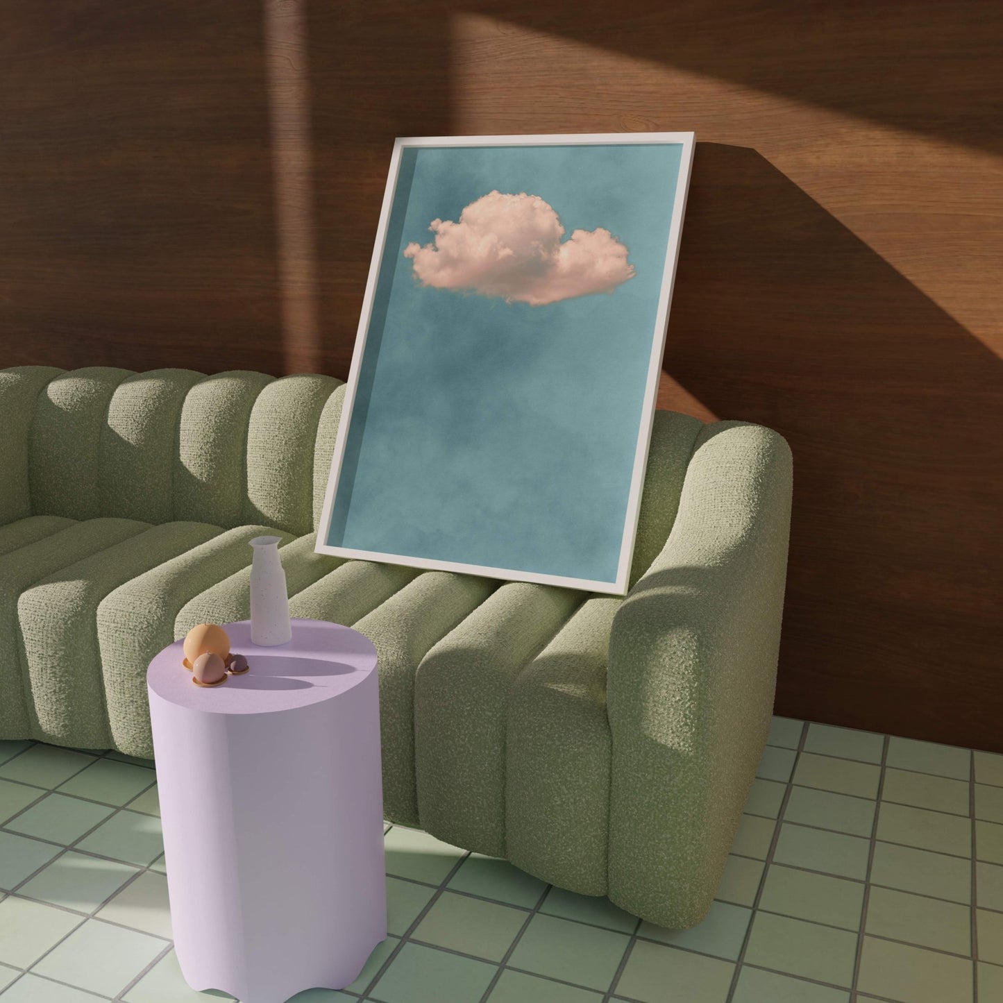 Storm Cloud Sky Blue / Blush - AureousHome