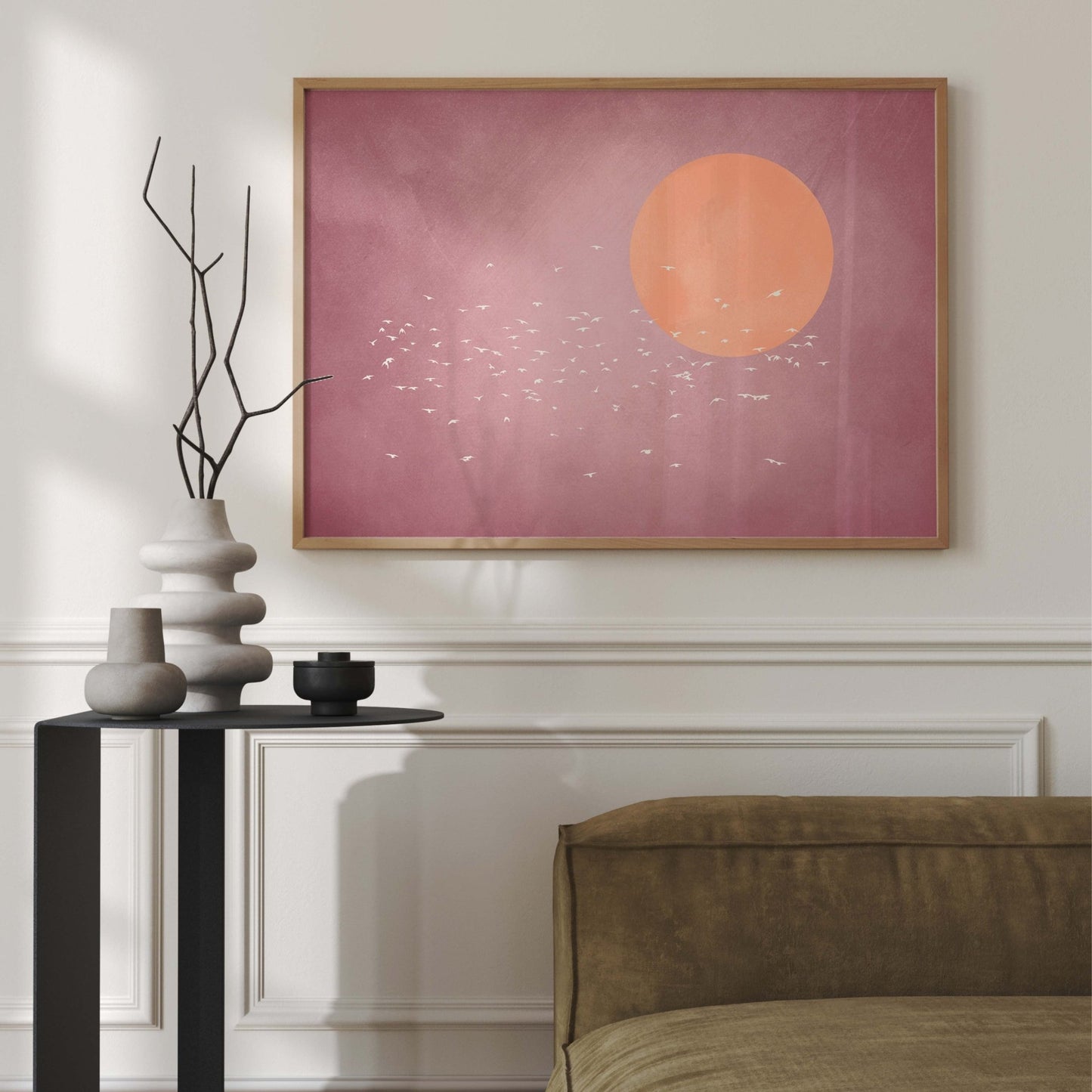 Tsuki - Horizontal / Pink - AureousHome