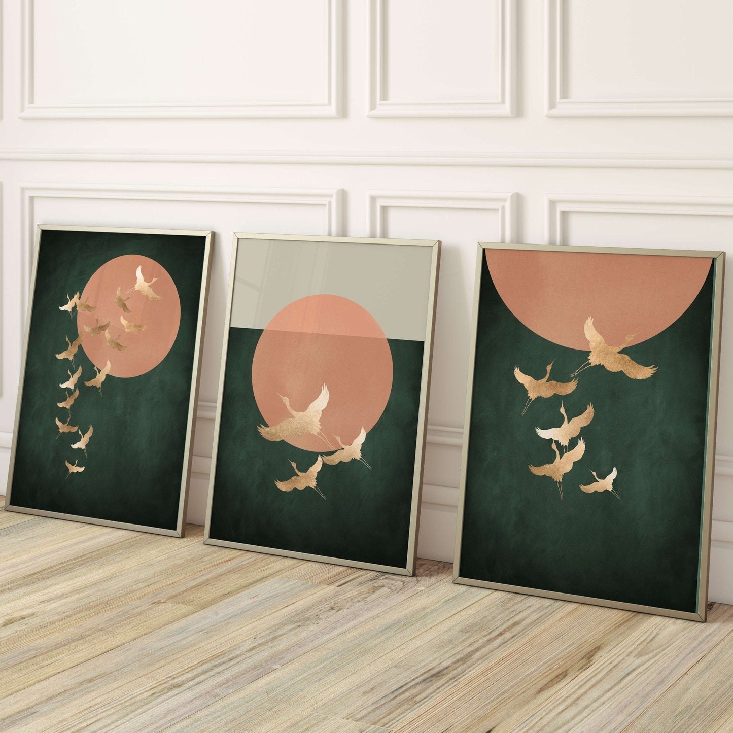 Tsuru trio - Green and Gold