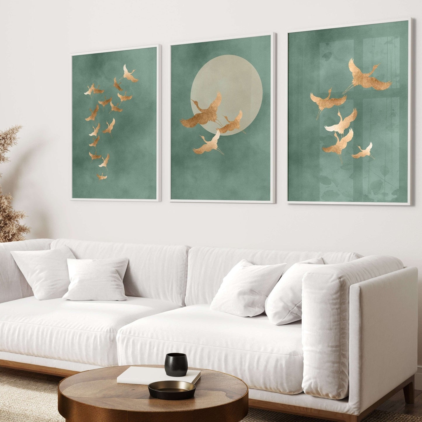 Tsuru trio - Sage and Gold