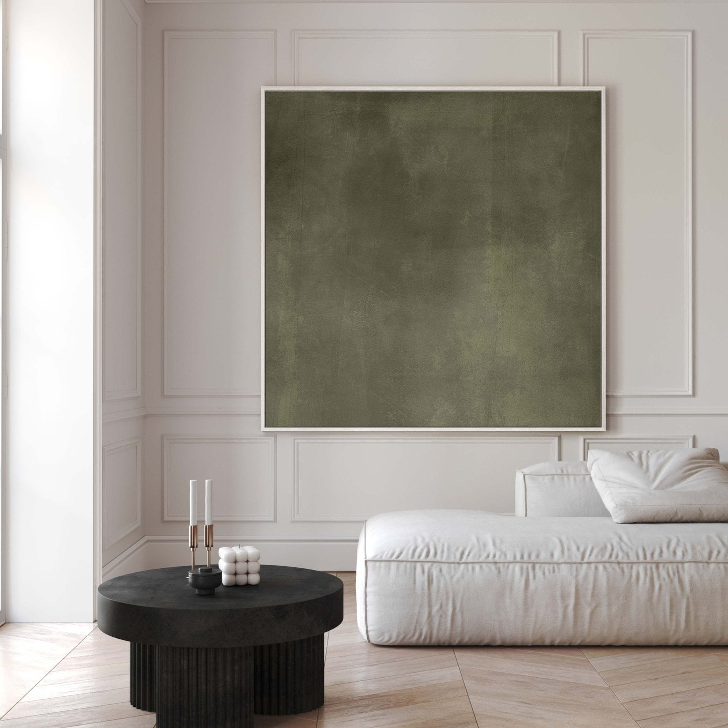 Veridian Square Framed Canvas - AureousHome