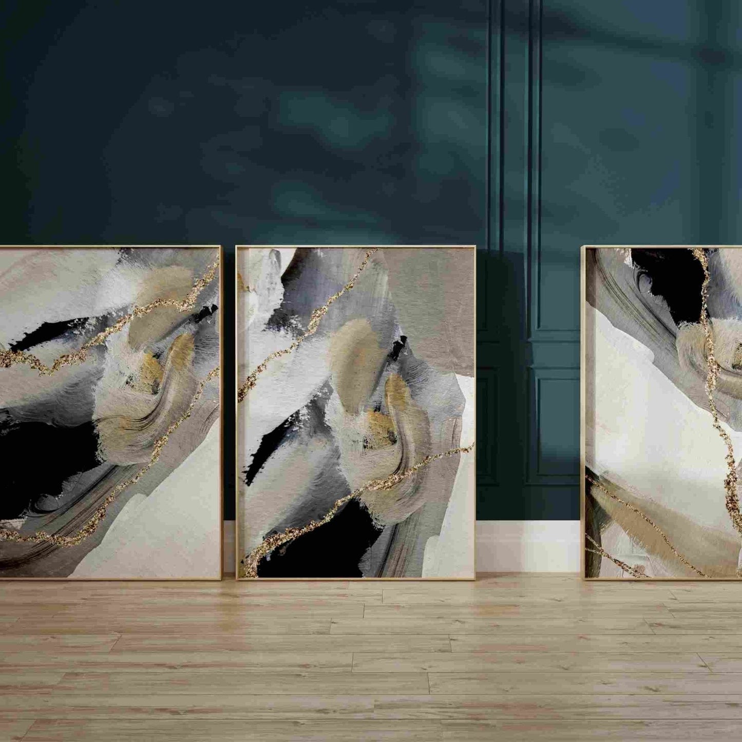 Wabi Sabi Trio - Grey / Gold