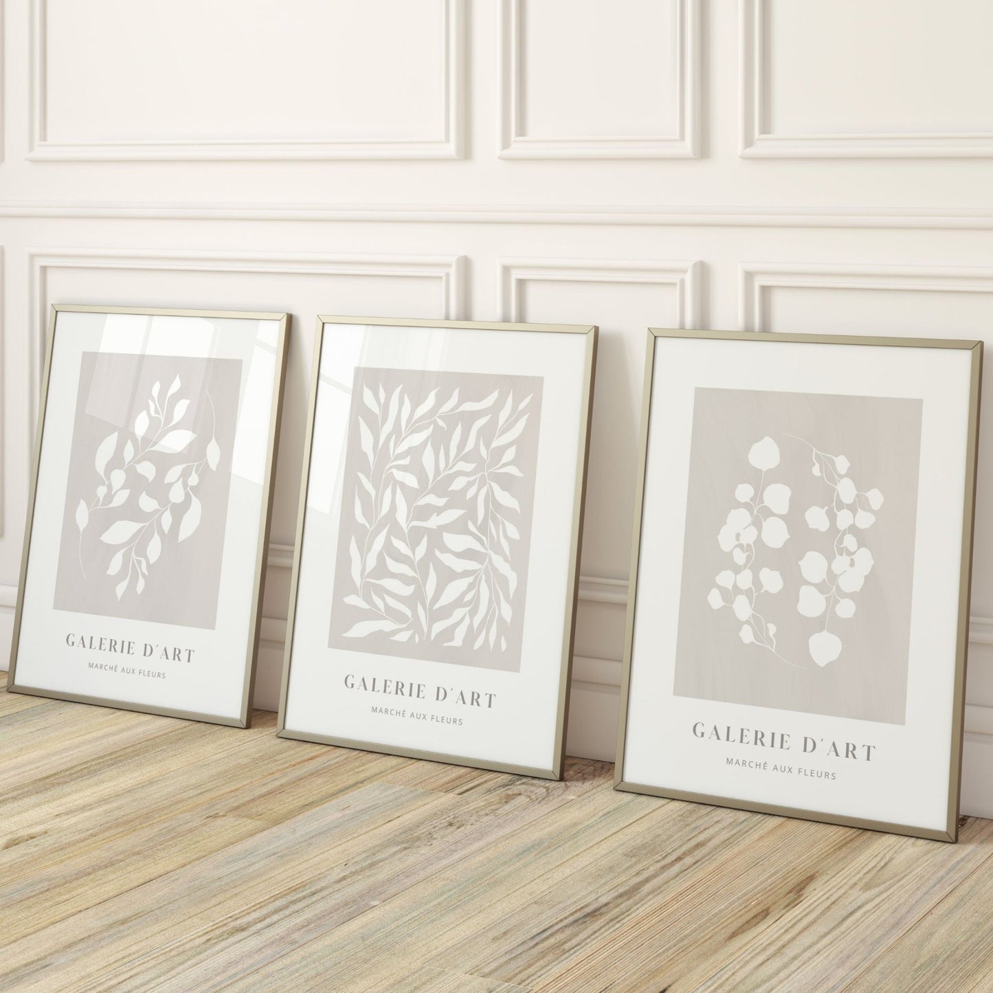 Botanicals Trio - Beige - AureousHome