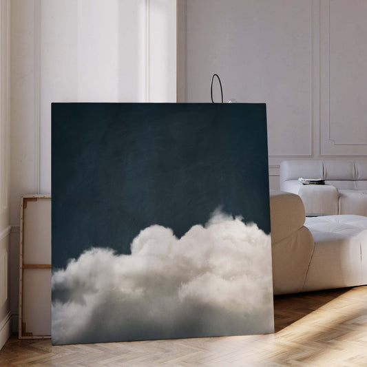 Drift Square Canvas - Vintage Blue Cloud - AureousHome