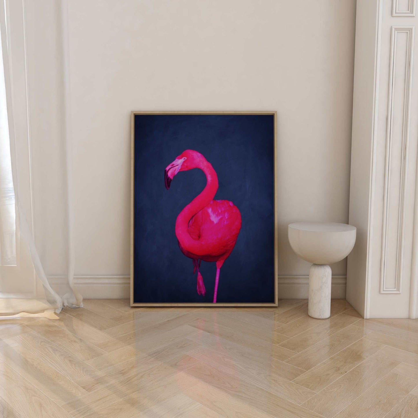 Flamingo - Sapphire / Neon Pink - AureousHome