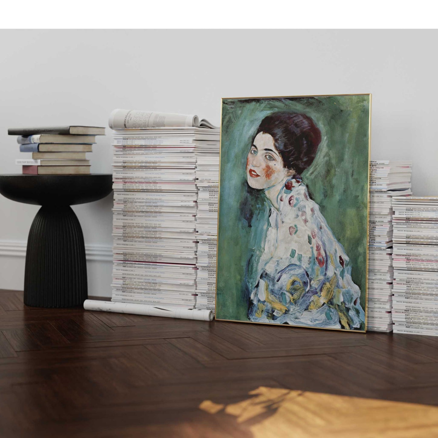 Gustav Klimt Portrait of a Lady - Green - AureousHome