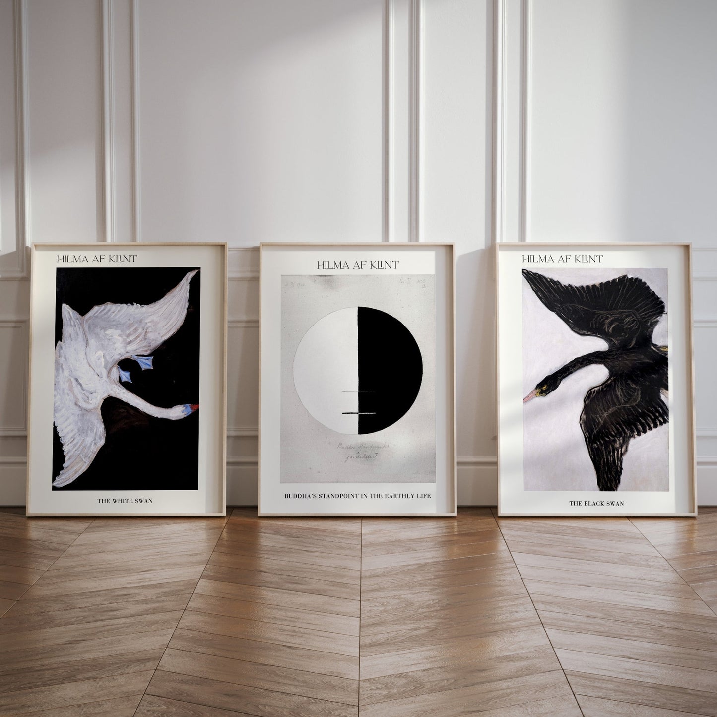 Hilma AF Klint - The Swan Series Trio - AureousHome