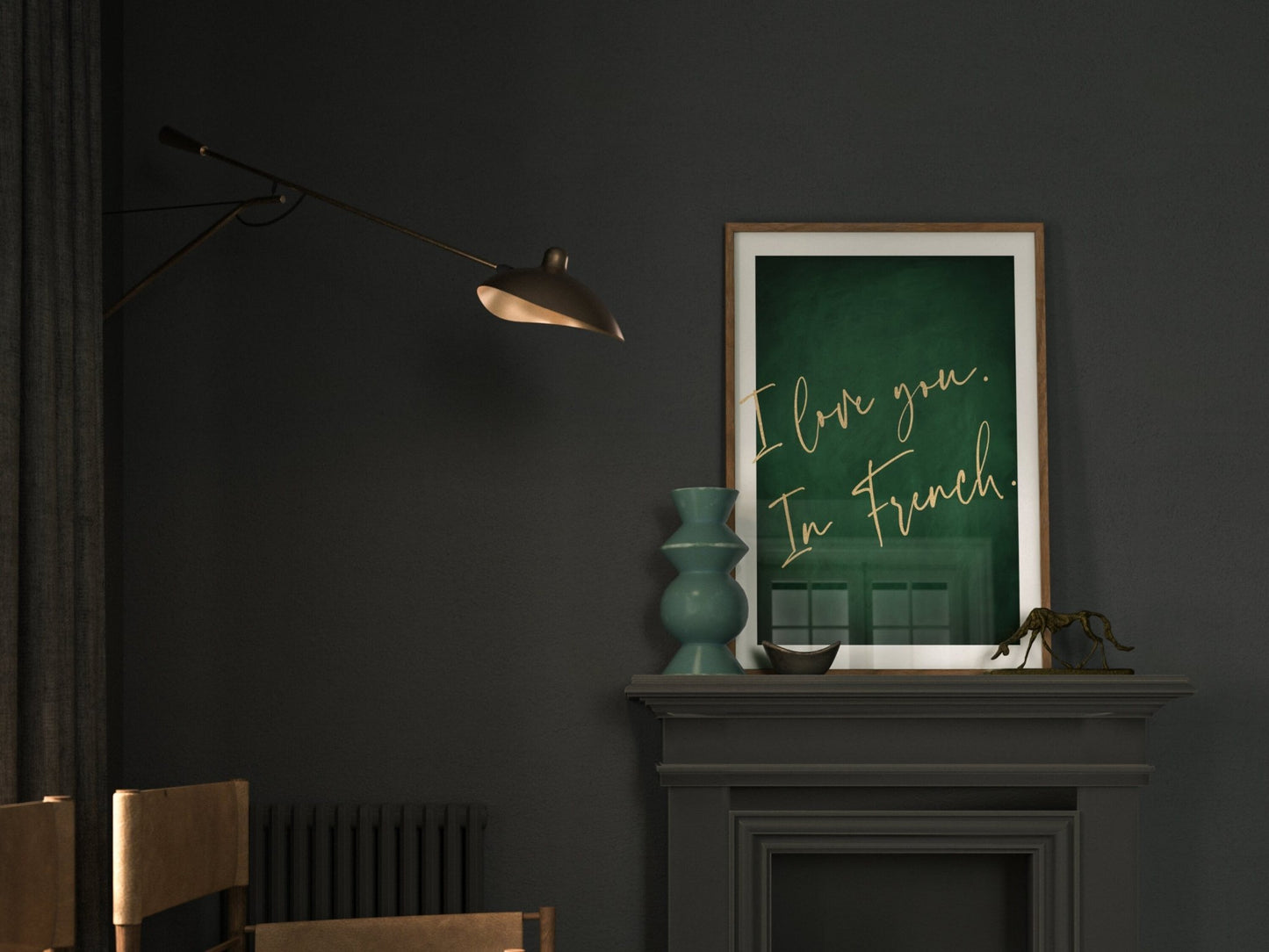 I Love You - Emerald / Gold - AureousHome