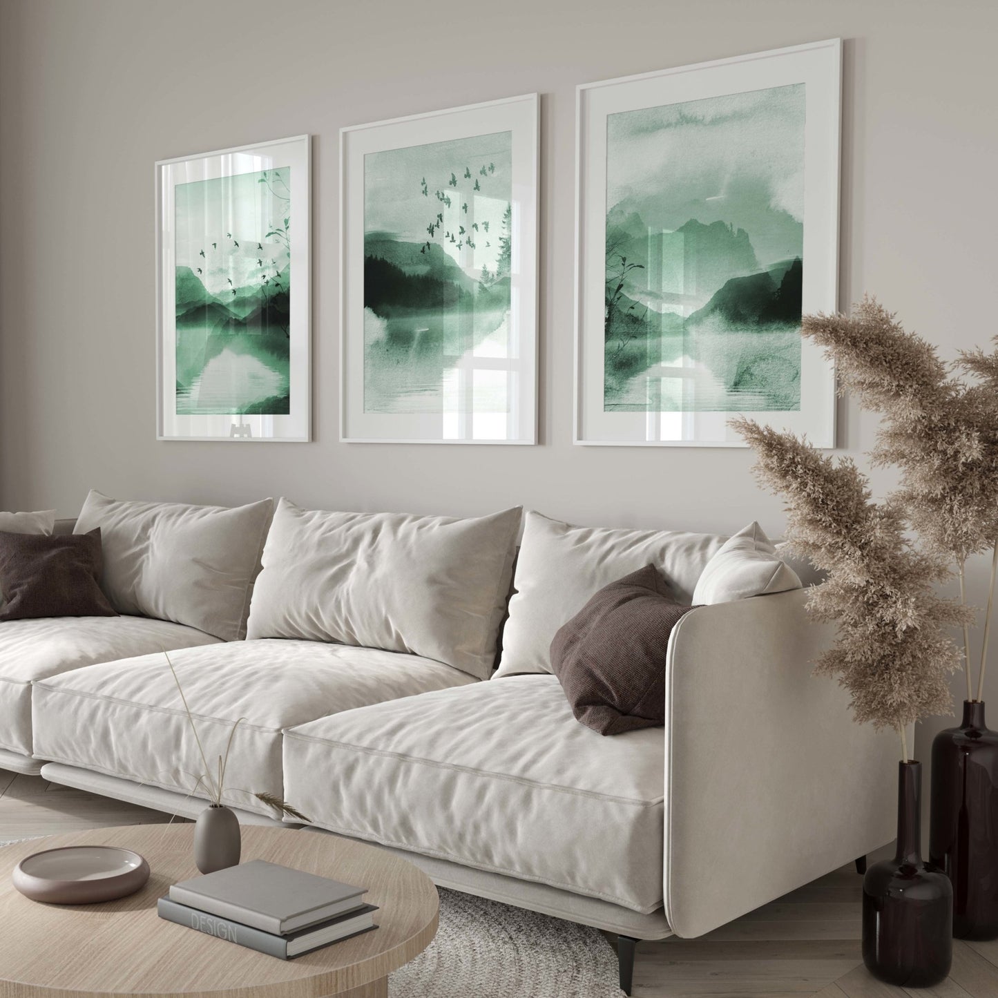 Landscape Trio - Sage - AureousHome