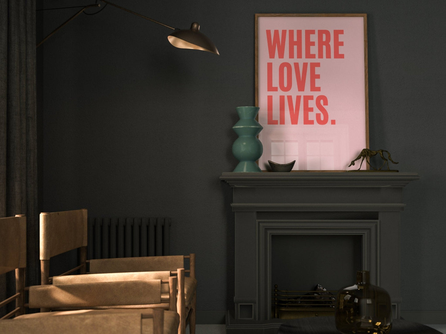 Where Love Lives - Pink - AureousHome