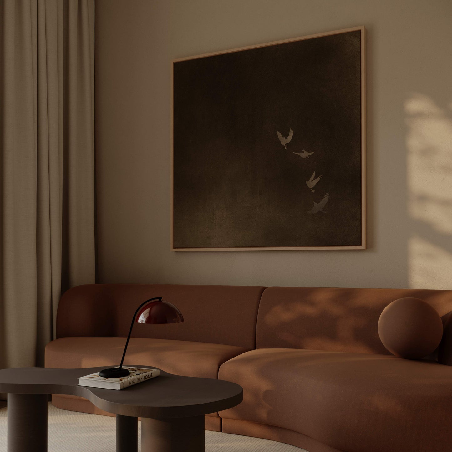 Extra large flying birds framed canvas art by Aureous 