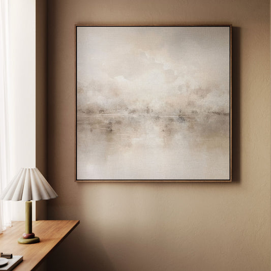 Mist Square Framed Canvas - AureousHome
