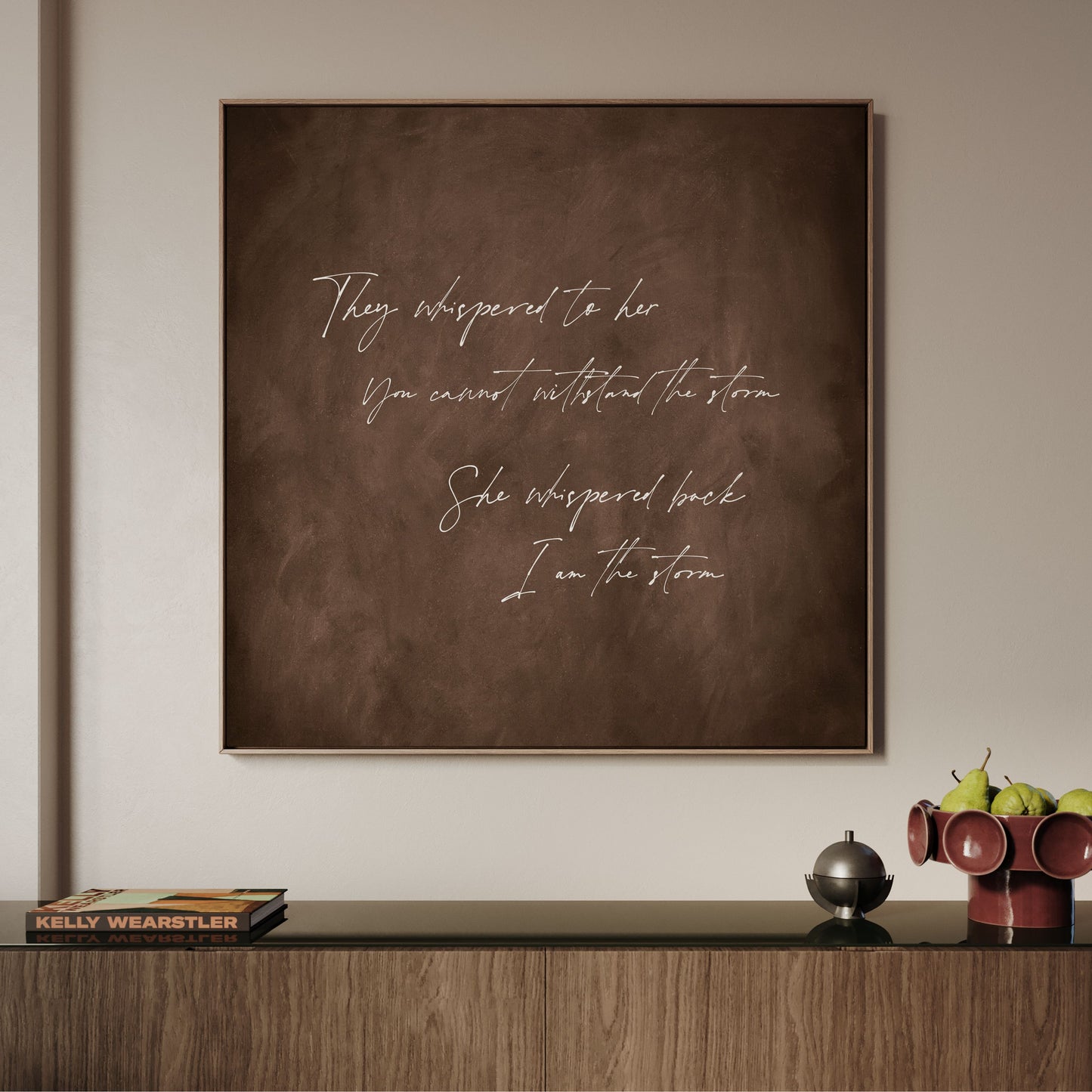 I am the Storm Square Canvas - Espresso