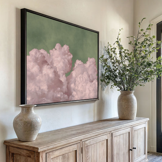 Dream On Framed Canvas - Strawberry Matcha / Horizontal