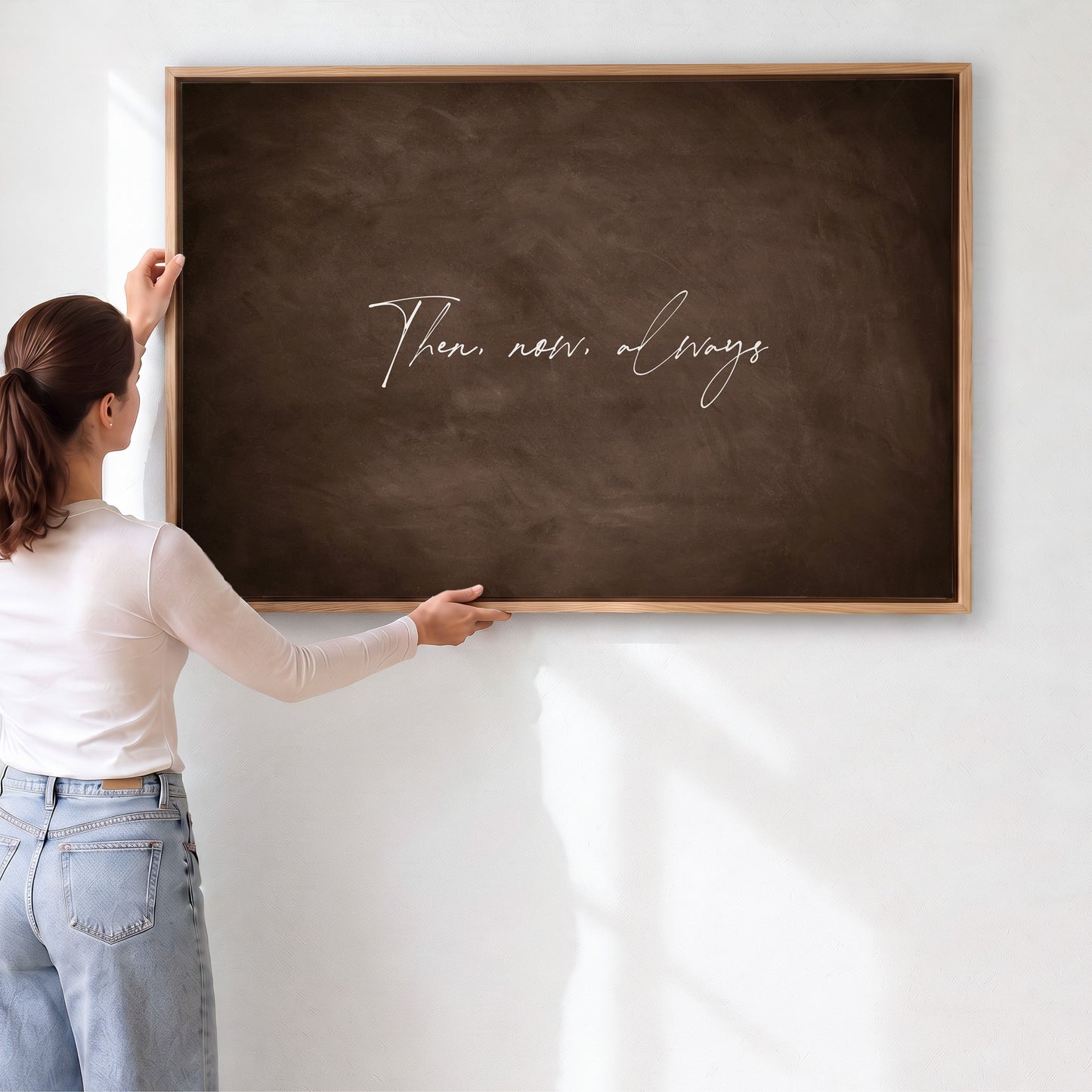 Custom Quote Framed Canvas - Espresso / Horizontal
