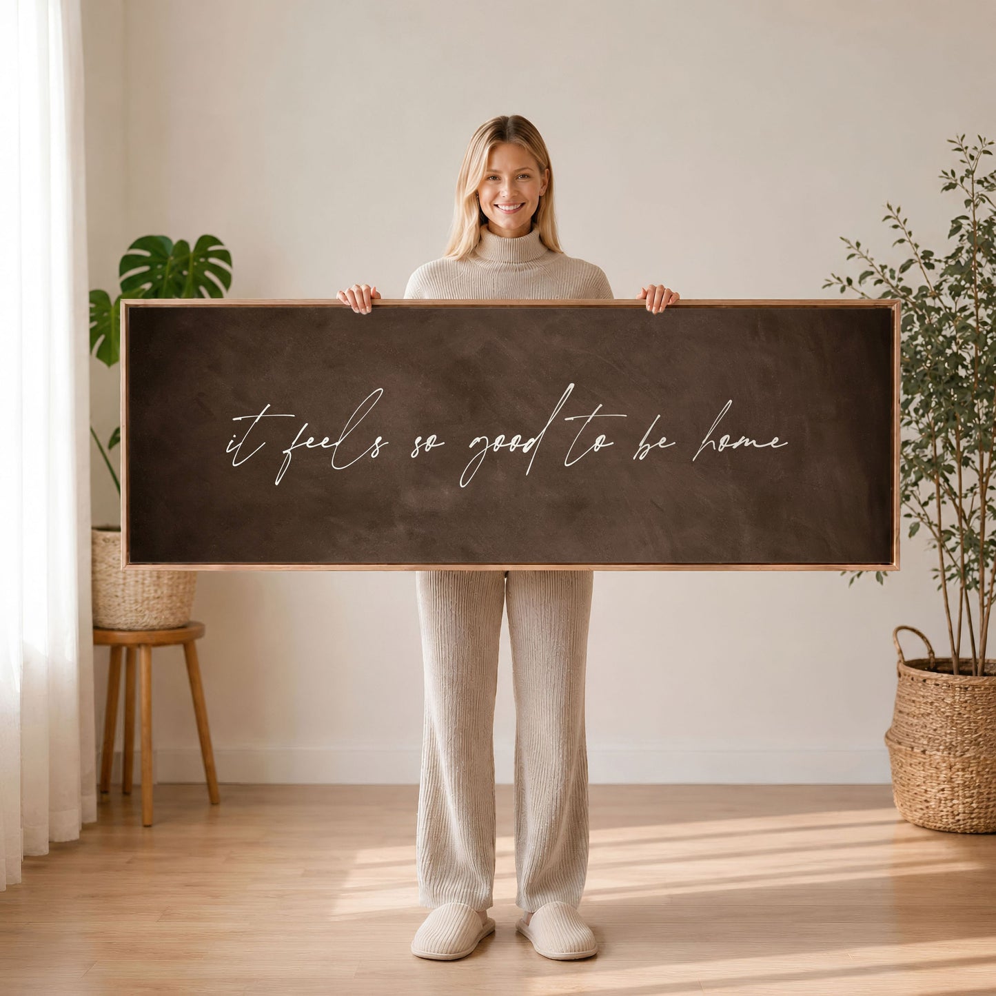 Custom Quote Framed Canvas - Espresso