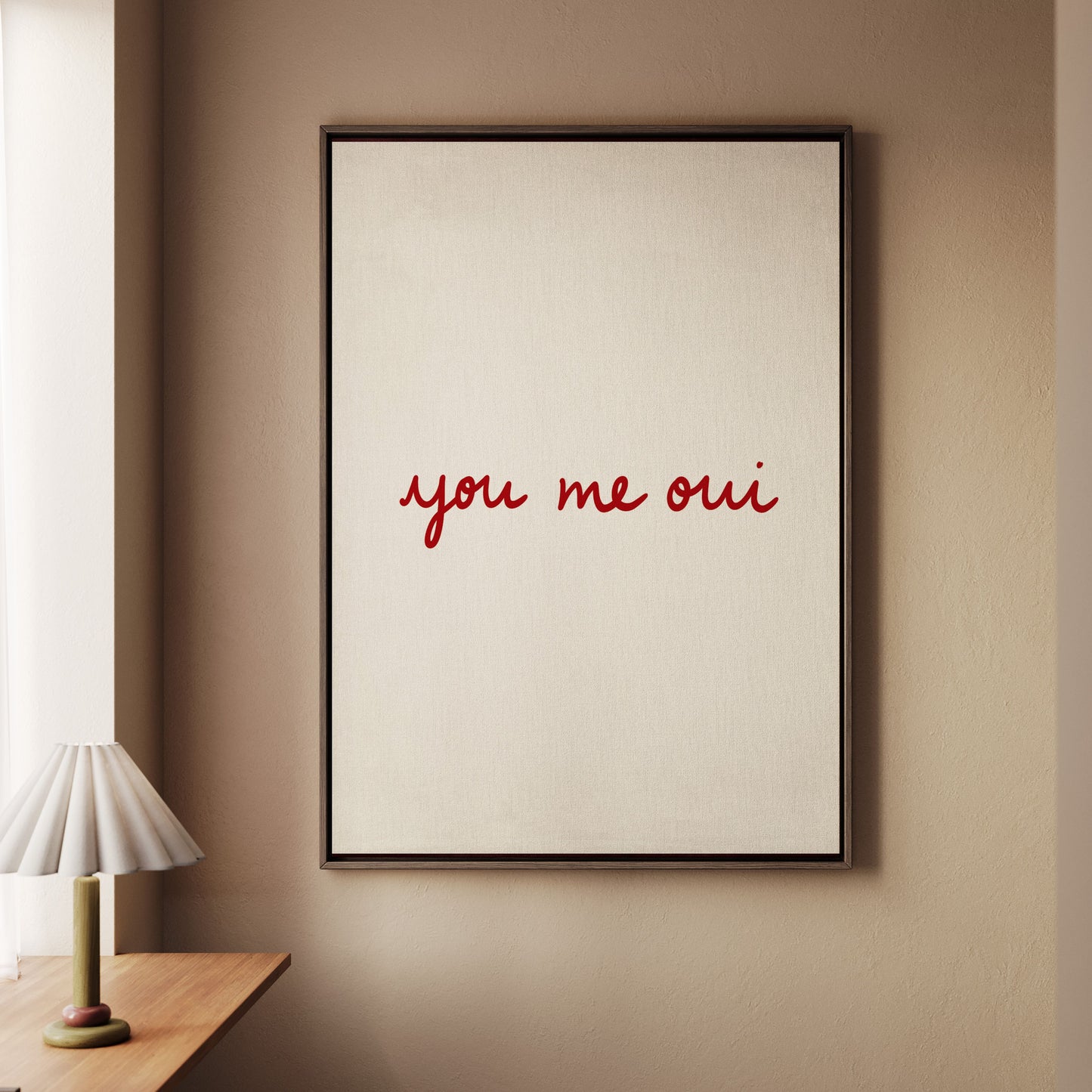 You Me Oui Framed Canvas - Red