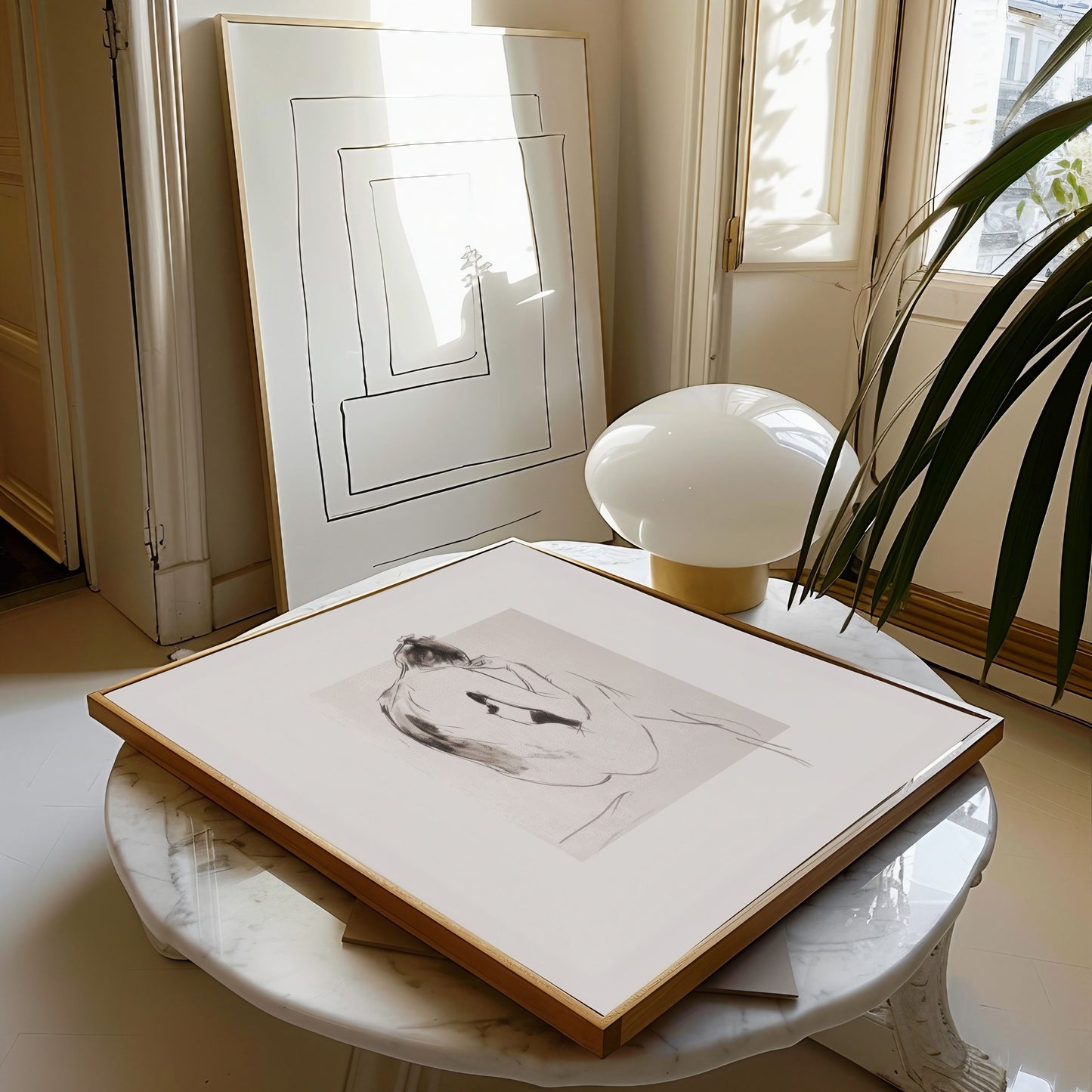 Solitude Square Framed Canvas