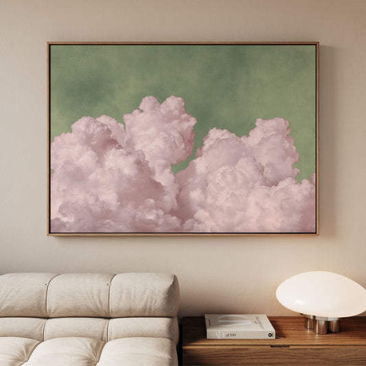 Dream On Framed Canvas - Strawberry Matcha / Horizontal