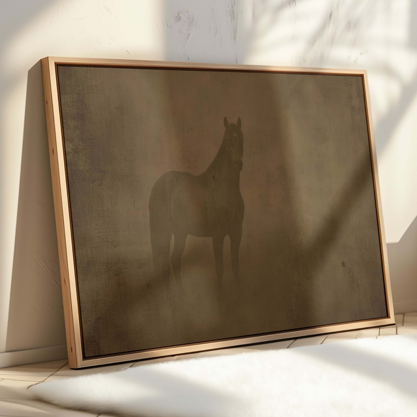 The Watcher Framed Canvas - Sepia / Horizontal