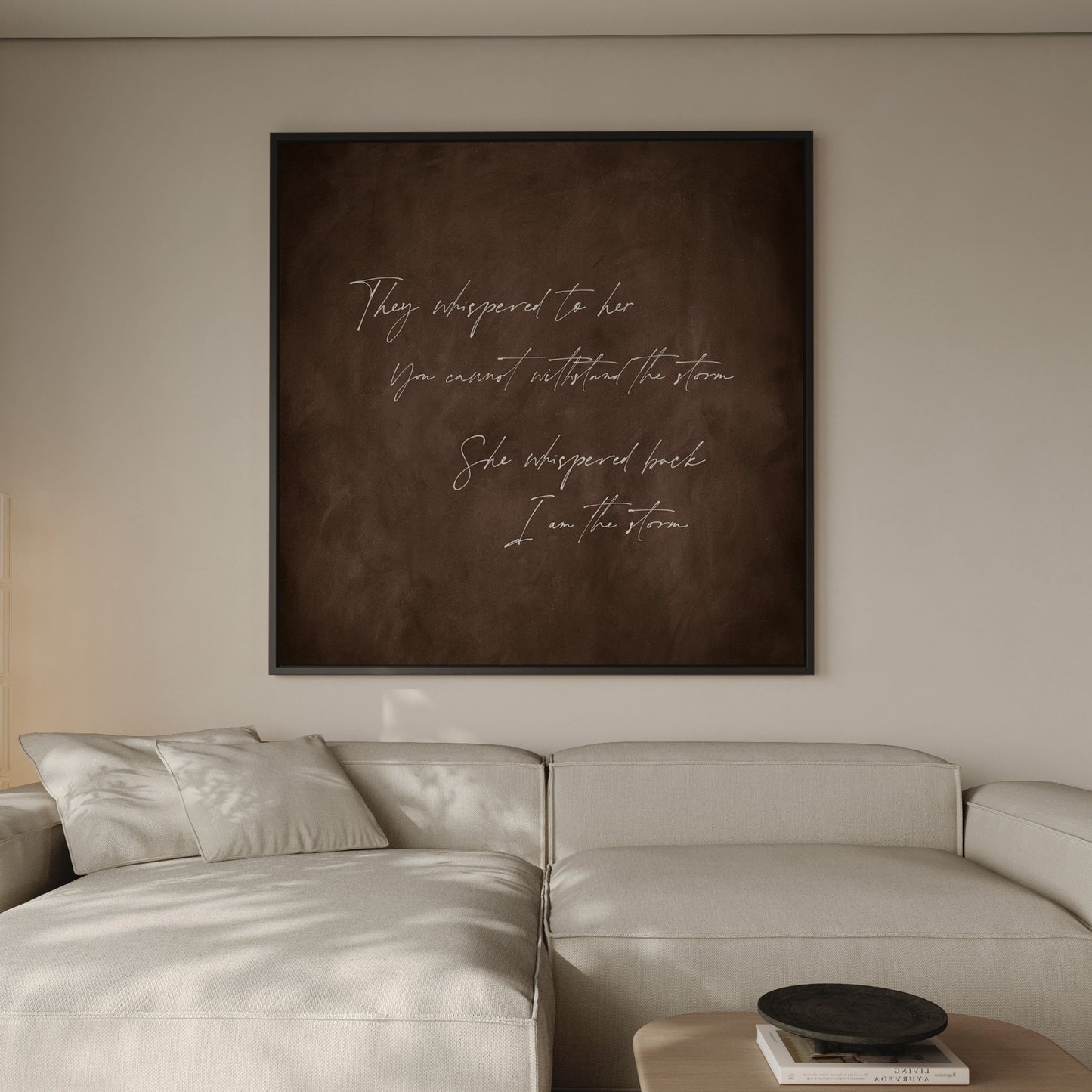 I am the Storm Square Canvas - Espresso