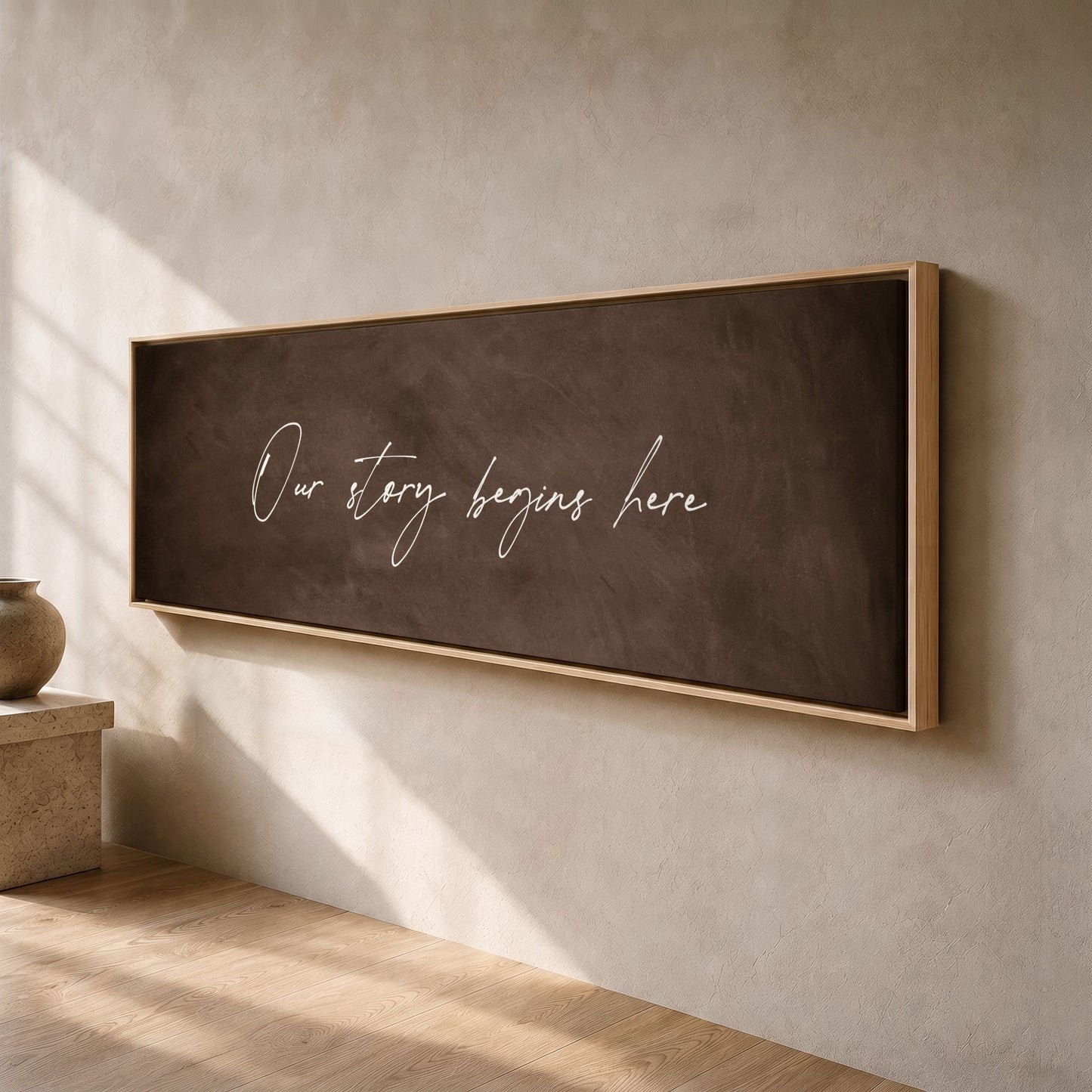 Custom Quote Framed Canvas - Espresso