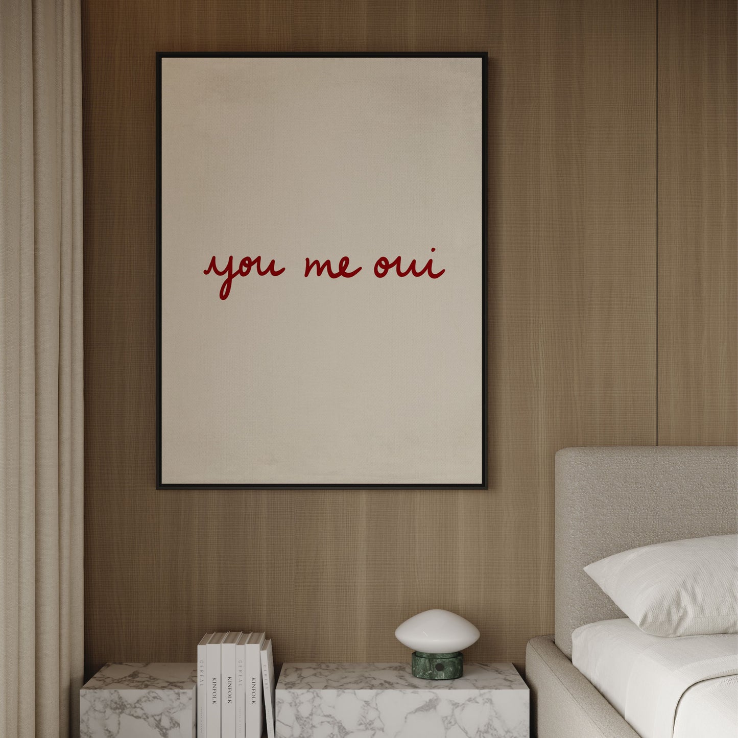 You Me Oui Framed Canvas - Red