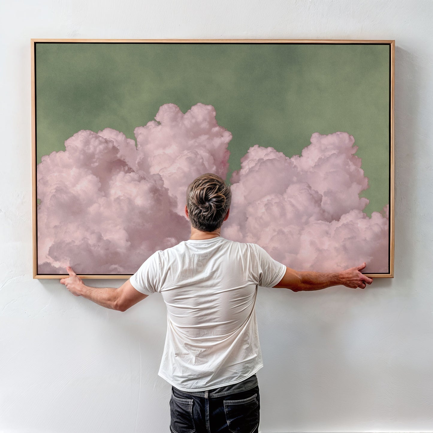 Dream On Framed Canvas - Strawberry Matcha / Horizontal