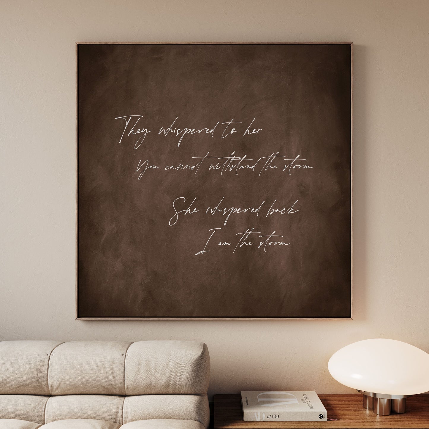 I am the Storm Square Canvas - Espresso