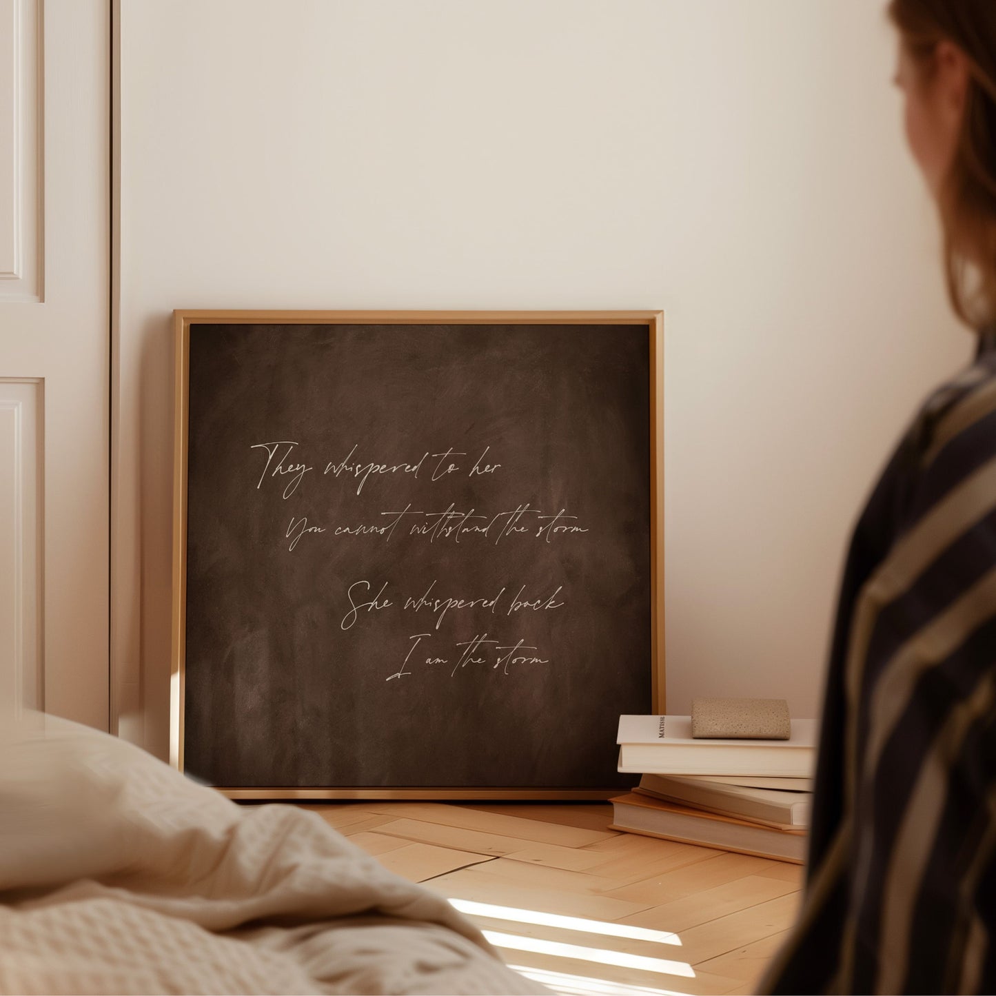 I am the Storm Square Canvas - Espresso