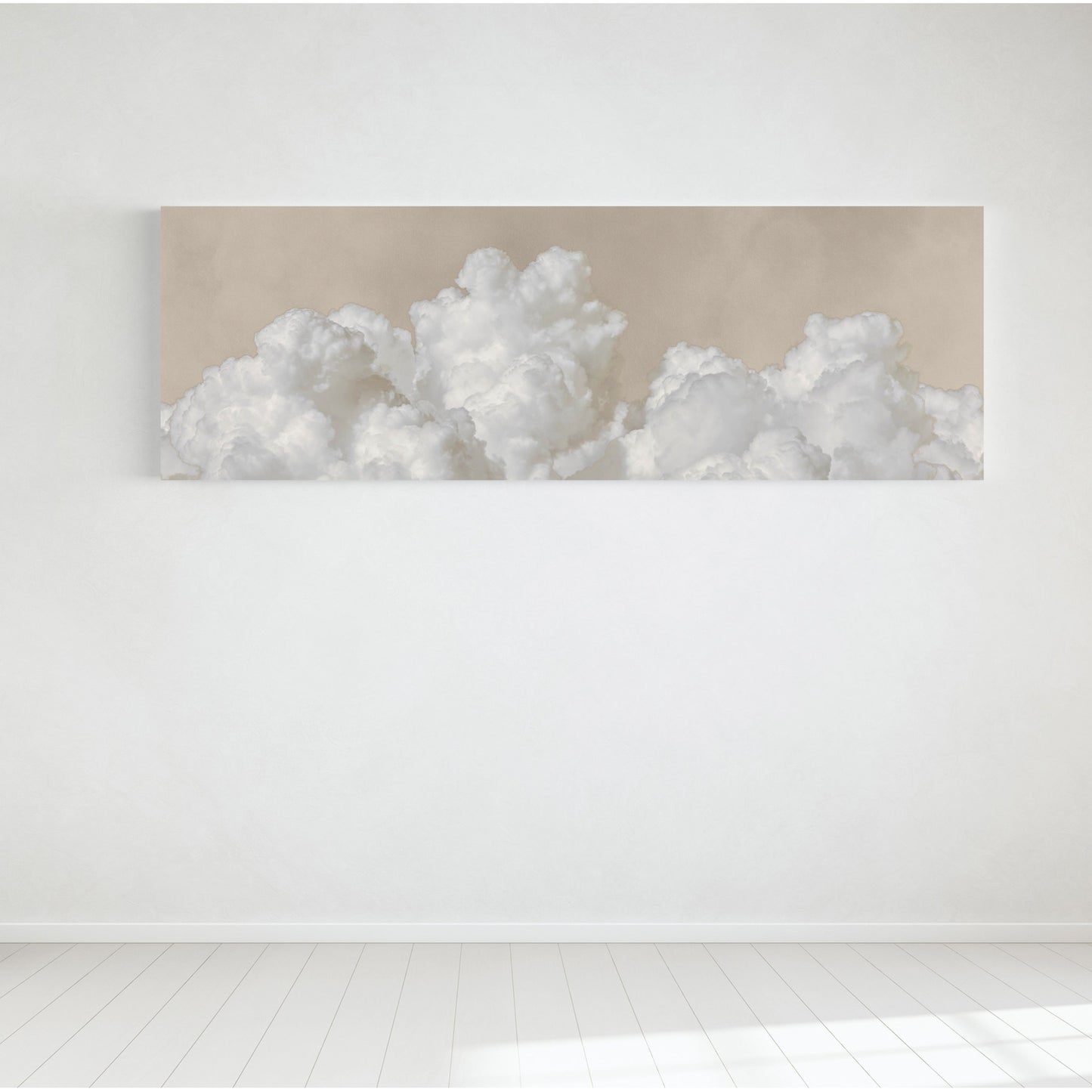 Dream On Framed Canvas - Neutral / Panoramic
