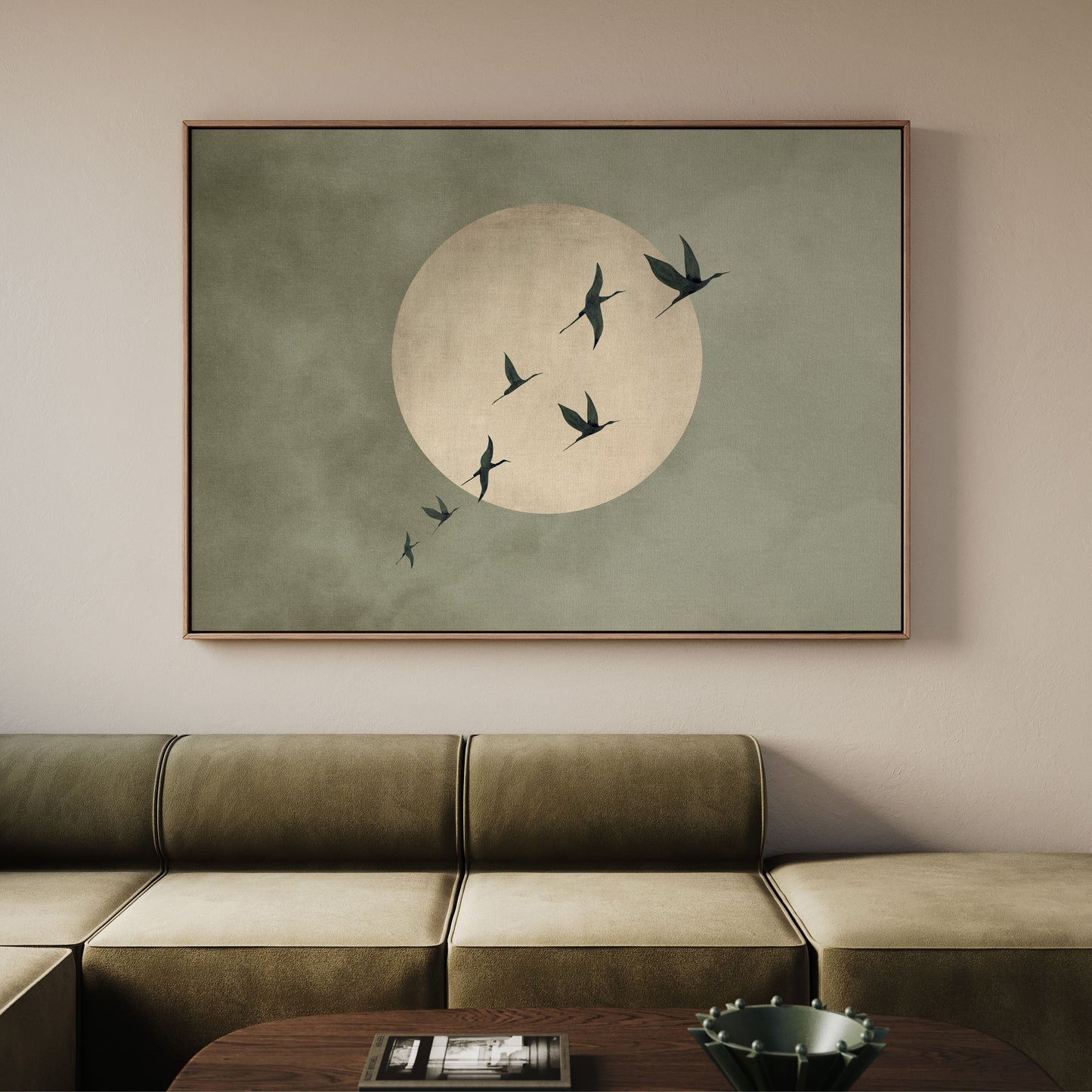 Cyrus Framed Canvas - Olive / Horizontal